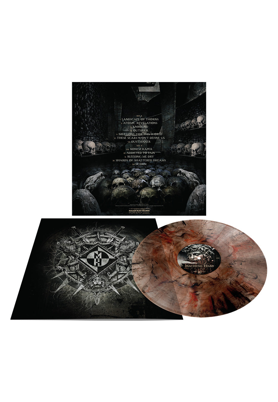 Machine Head - UNATØNED Ltd. Tan w/ Red And Black Swirl - Marbled Vinyl | Neutral-Image