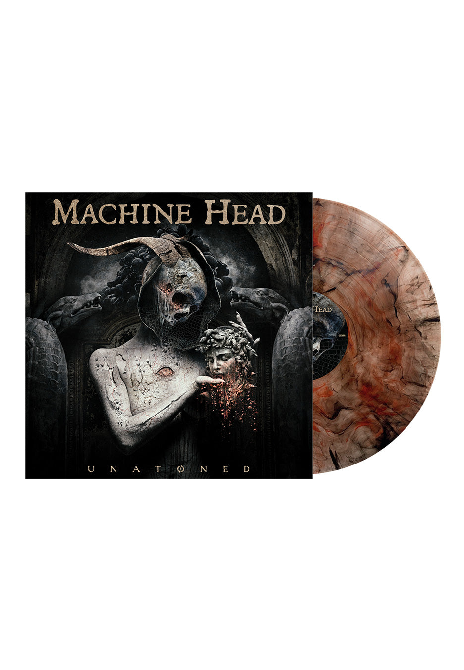 Machine Head - UNATØNED Ltd. Tan w/ Red And Black Swirl - Marbled Vinyl | Neutral-Image