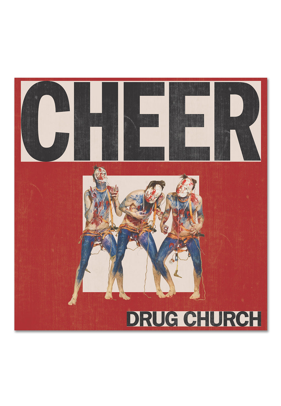 Drug Church - Cheer Ltd. Red/Bone/Black Ice Tri-Stripe - Colored Vinyl | Neutral-Image