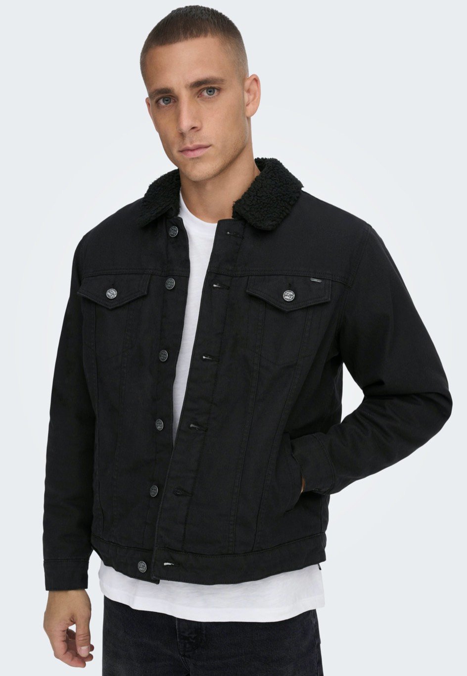 Only & Sons - Louis Canvas Black - Jacket | Men-Image