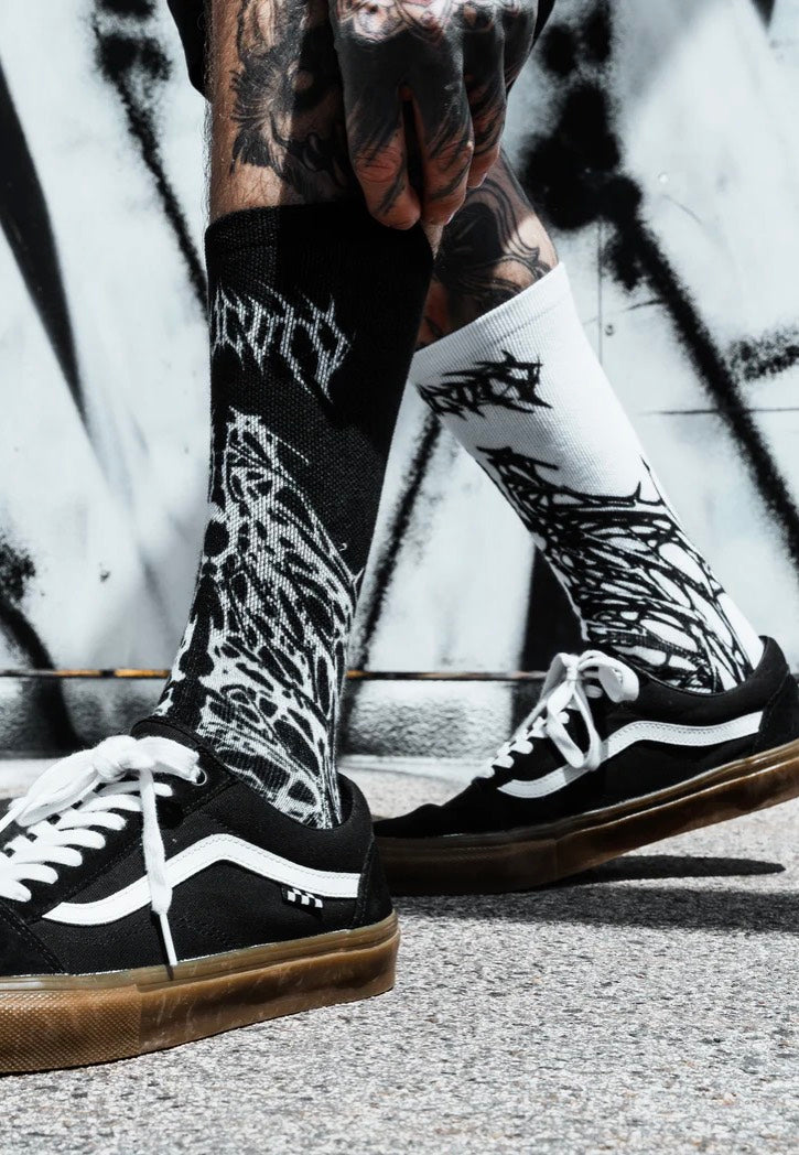 Stay Cold Apparel - Spitting Evil White - Socks | Neutral-Image