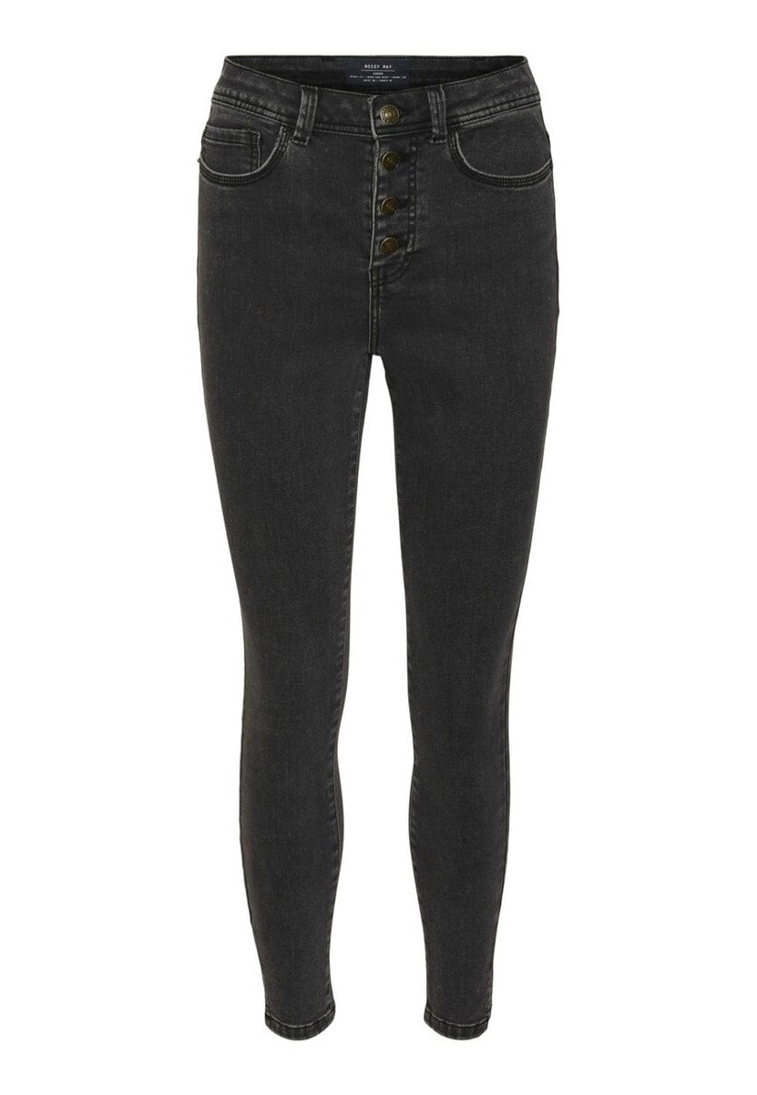 Noisy May - Agnes Button Skinny Black - Jeans | Women-Image