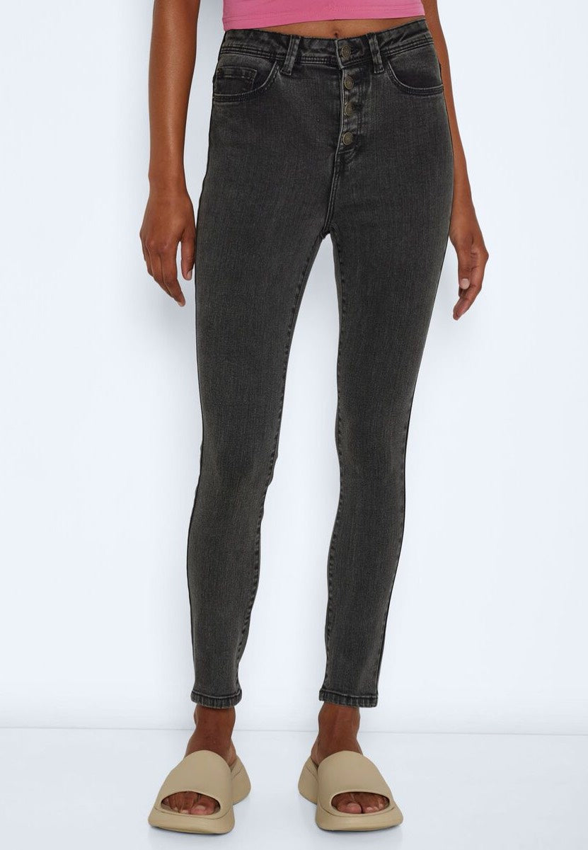 Noisy May - Agnes Button Skinny Black - Jeans | Women-Image