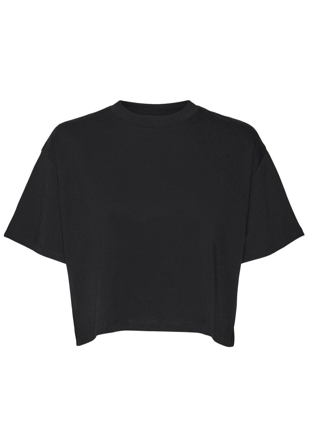 Noisy May - Alena O Neck Semi Crop Black - Top | Women-Image