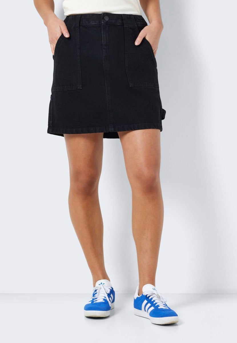 Noisy May - Emily Caradonna Hw Cargo Black Denim - Skirt | Women-Image