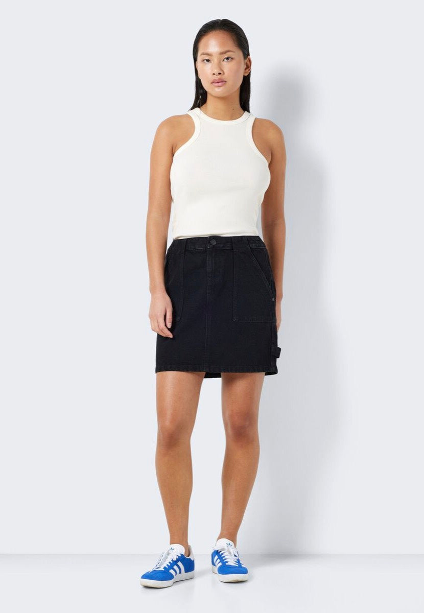 Noisy May - Emily Caradonna Hw Cargo Black Denim - Skirt | Women-Image