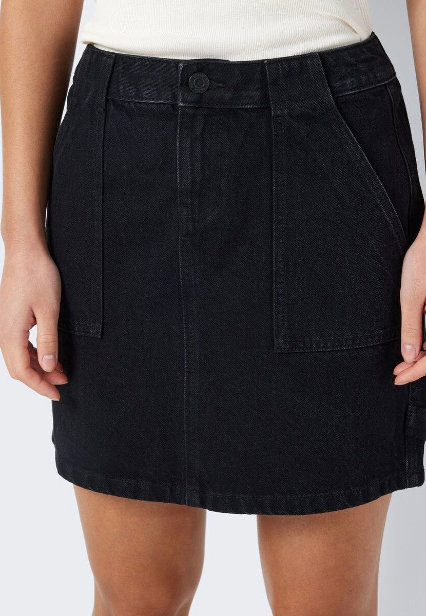 Noisy May - Emily Caradonna Hw Cargo Black Denim - Skirt | Women-Image