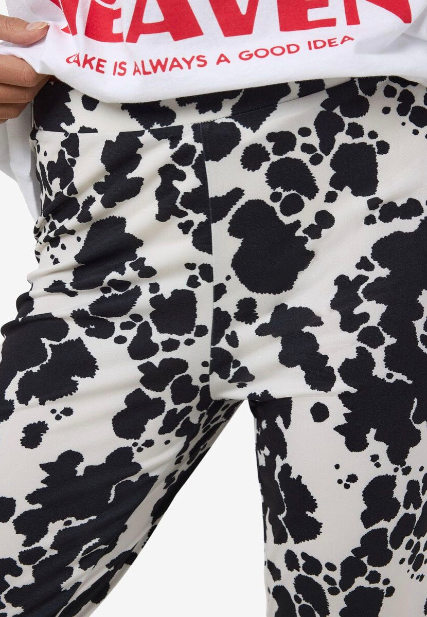 Noisy May - Bella Black Cow - Leggings | Women-Image