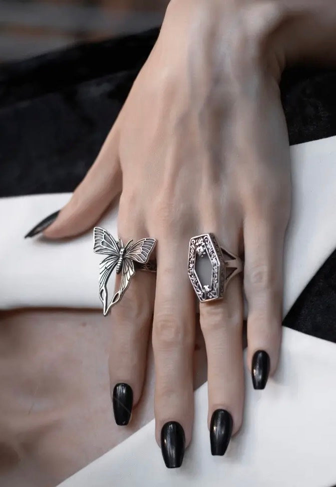 Lively Ghosts - Whispering Wings Silver - Ring | Neutral-Image