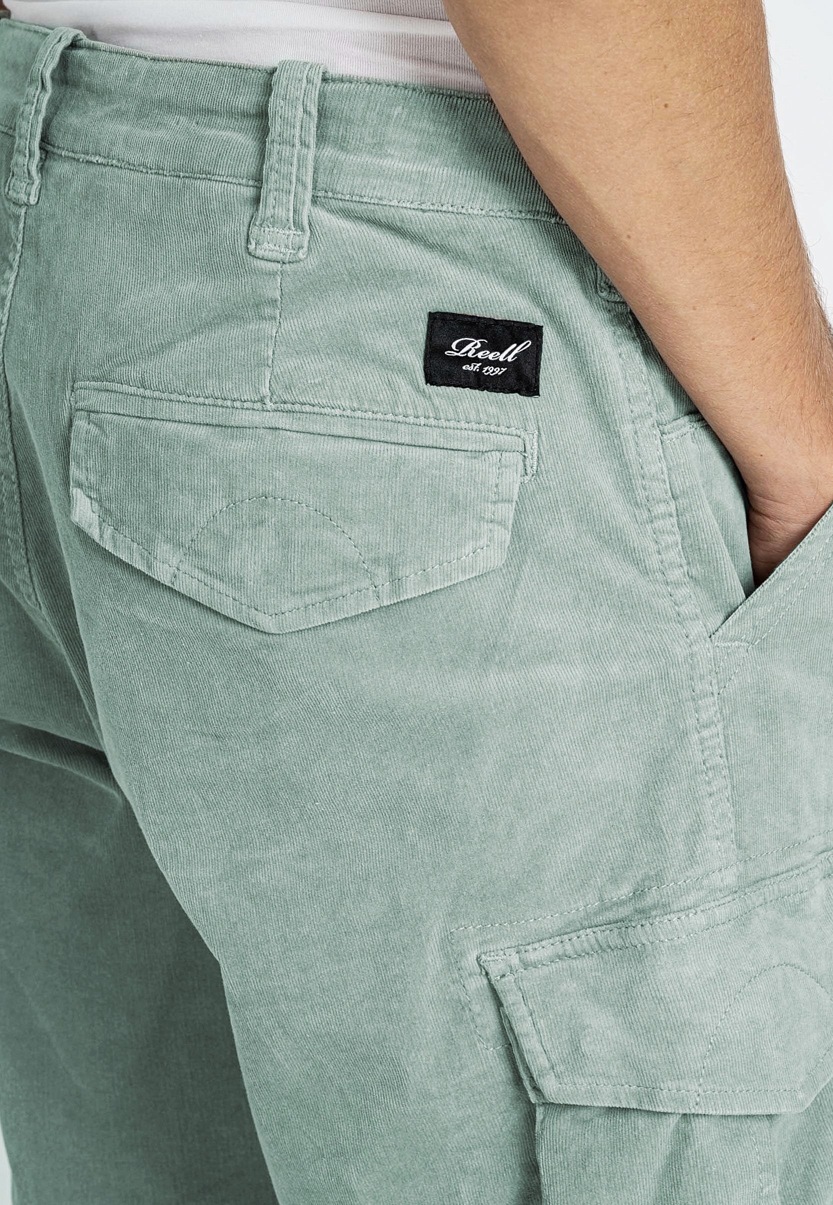 REELL - City Cargo Baby Cord Aqua Grey - Shorts | Men-Image