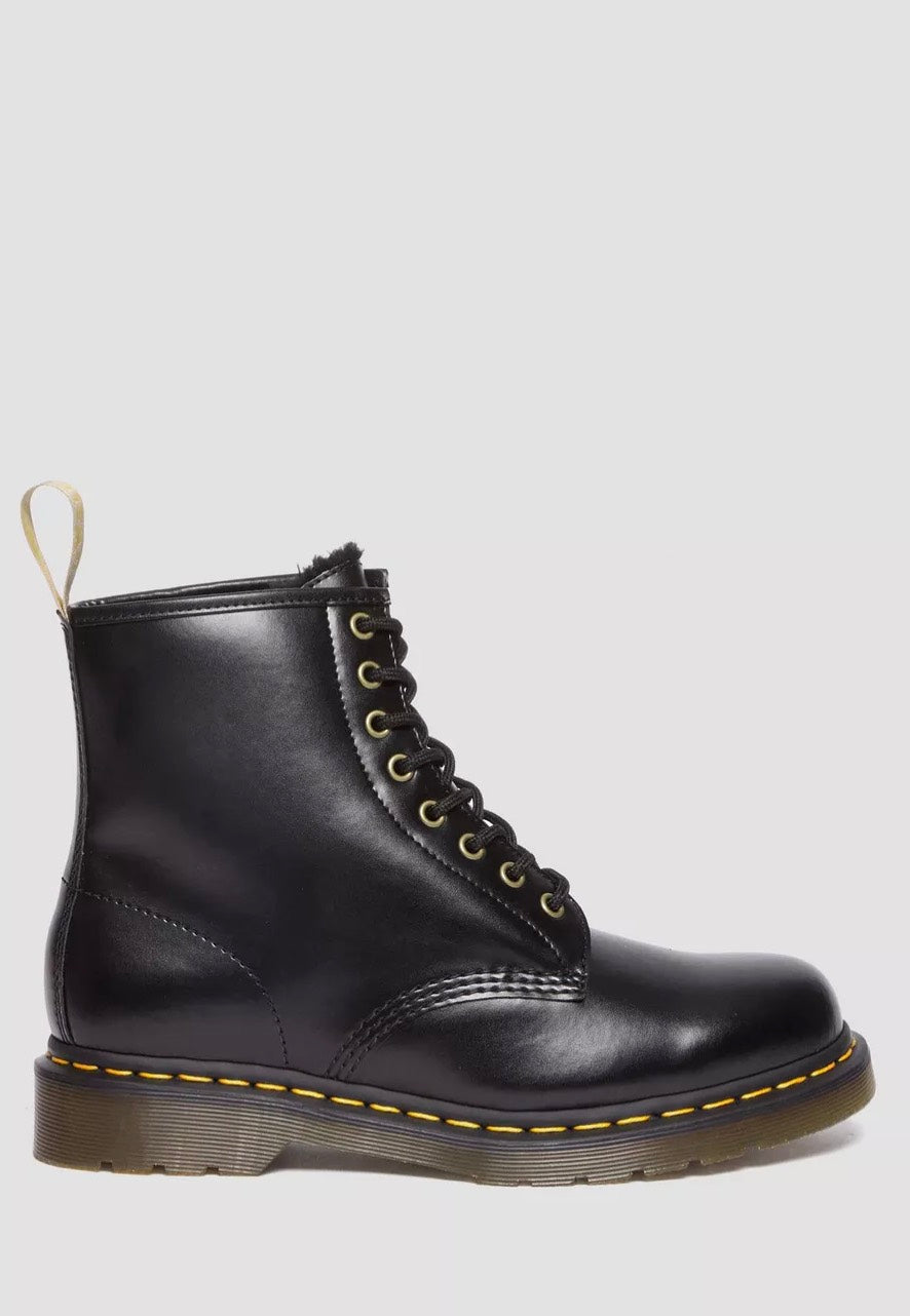 Dr. Martens - Vegan 1460 Black Norfolk Flat & Black Borg Fleece - Shoes | Men-Image