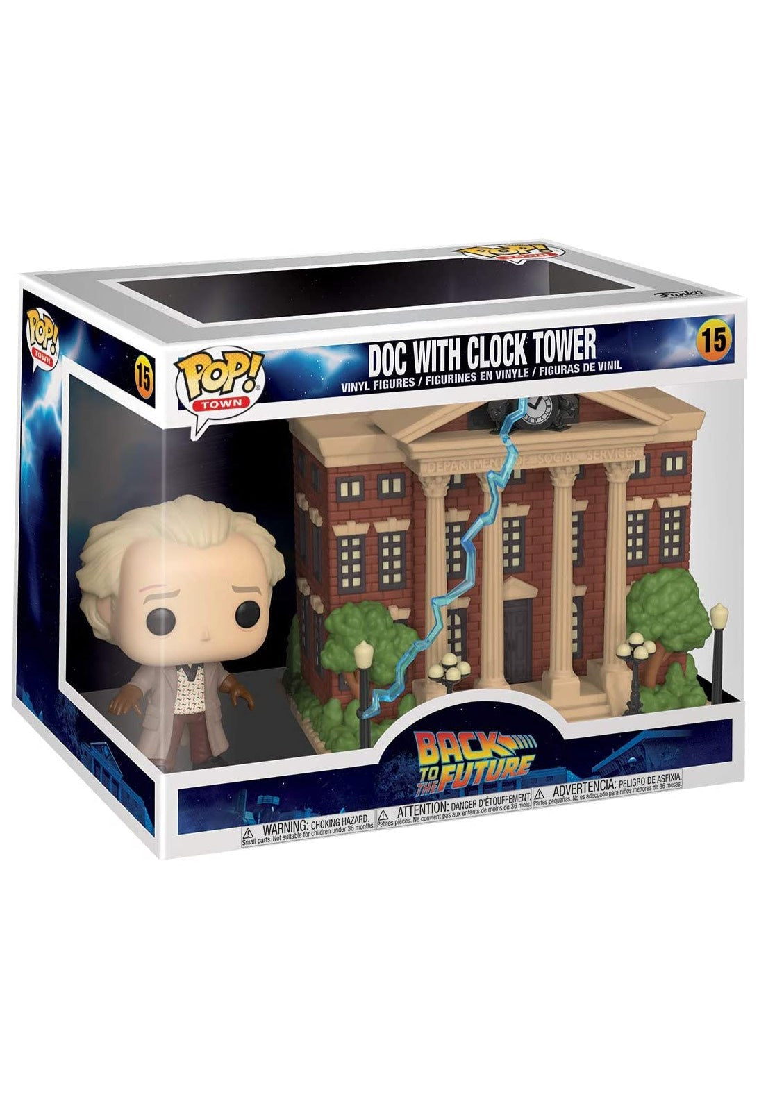 Back To The Future - Doc w/ Clock Tower POP! Deluxe - Funko Pop | Neutral-Image