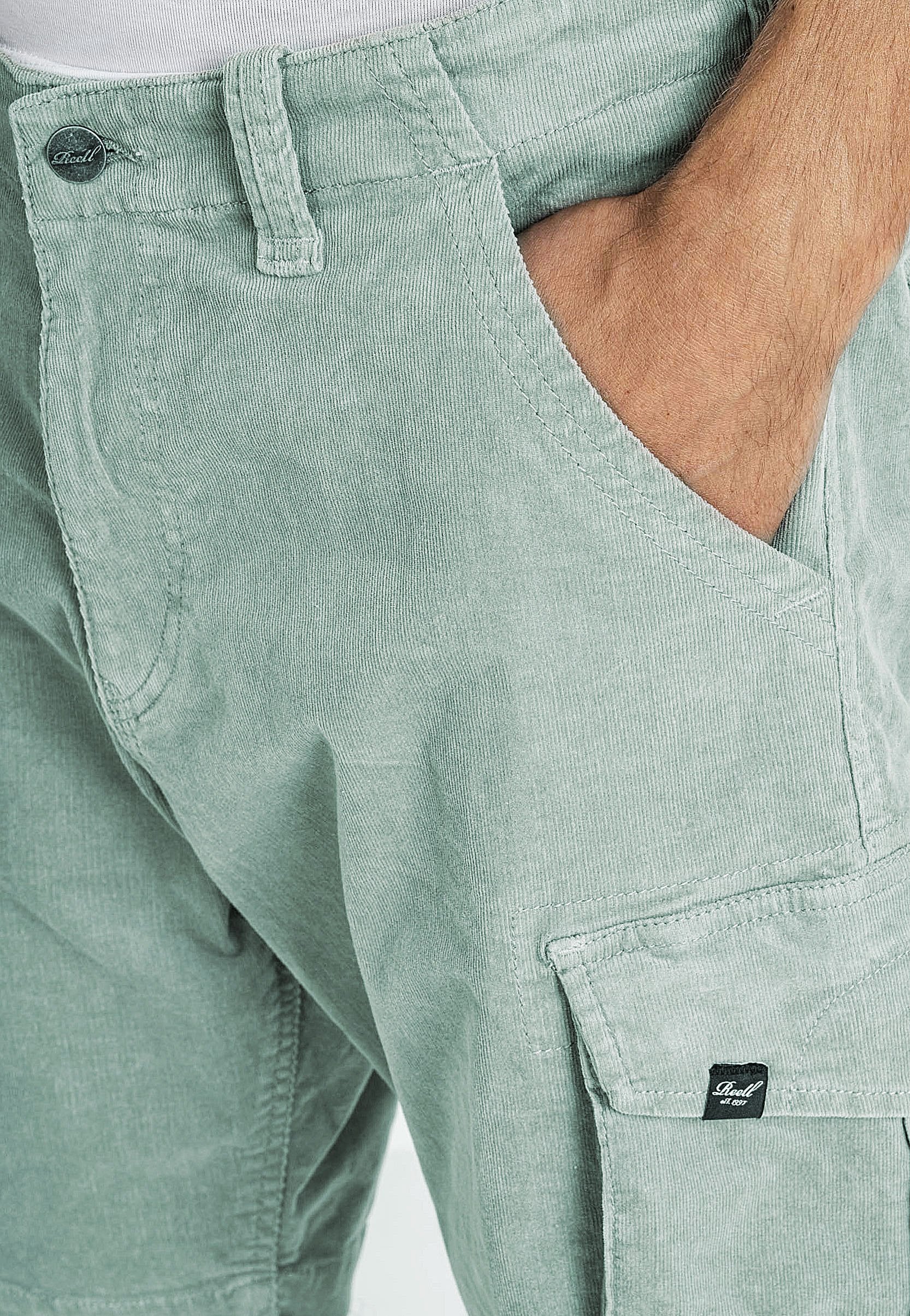 REELL - City Cargo Baby Cord Aqua Grey - Shorts | Men-Image