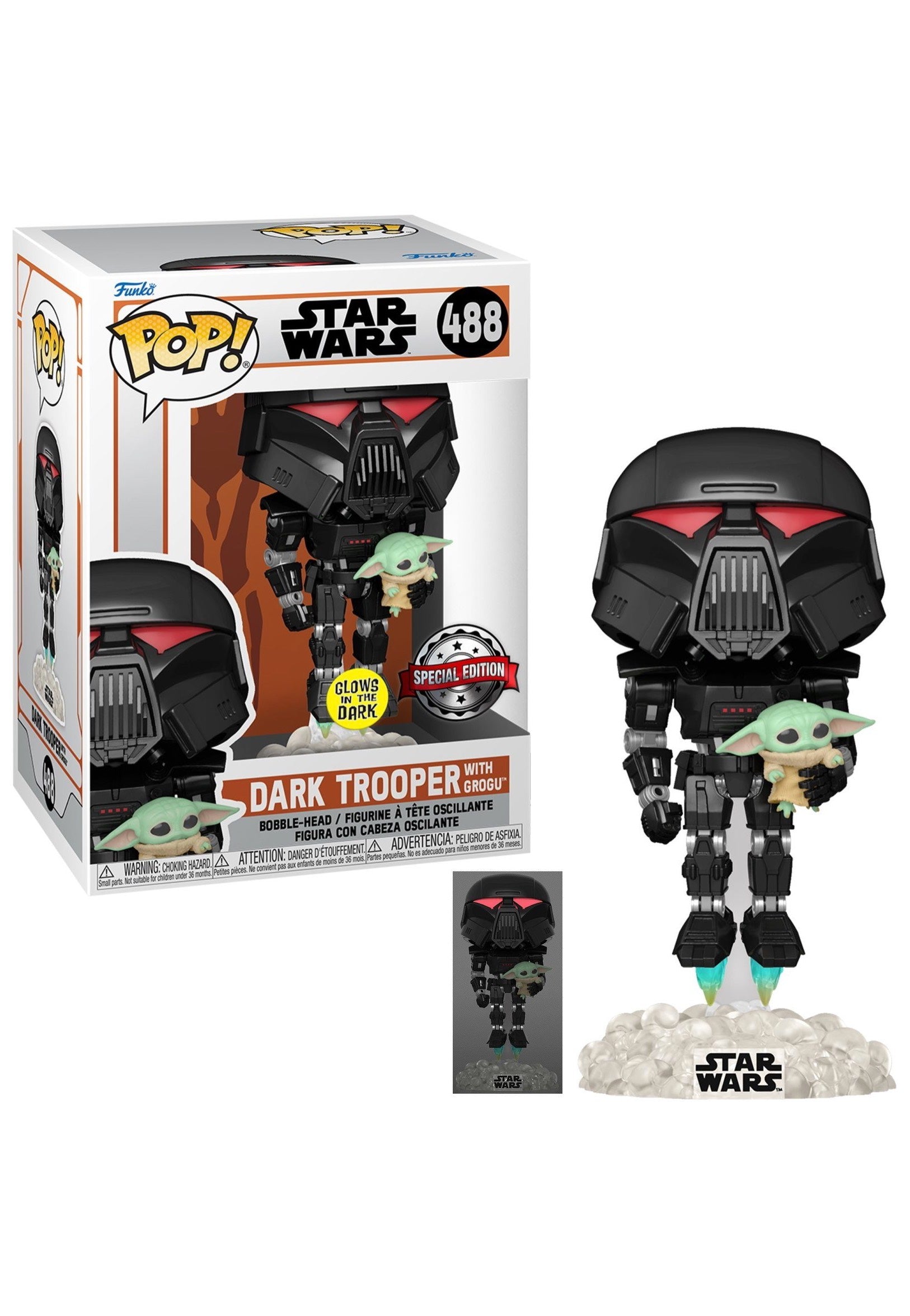 The Mandalorian - Dark Trooper w/Child (GW) POP! Bobble Head - Funko Pop | Neutral-Image