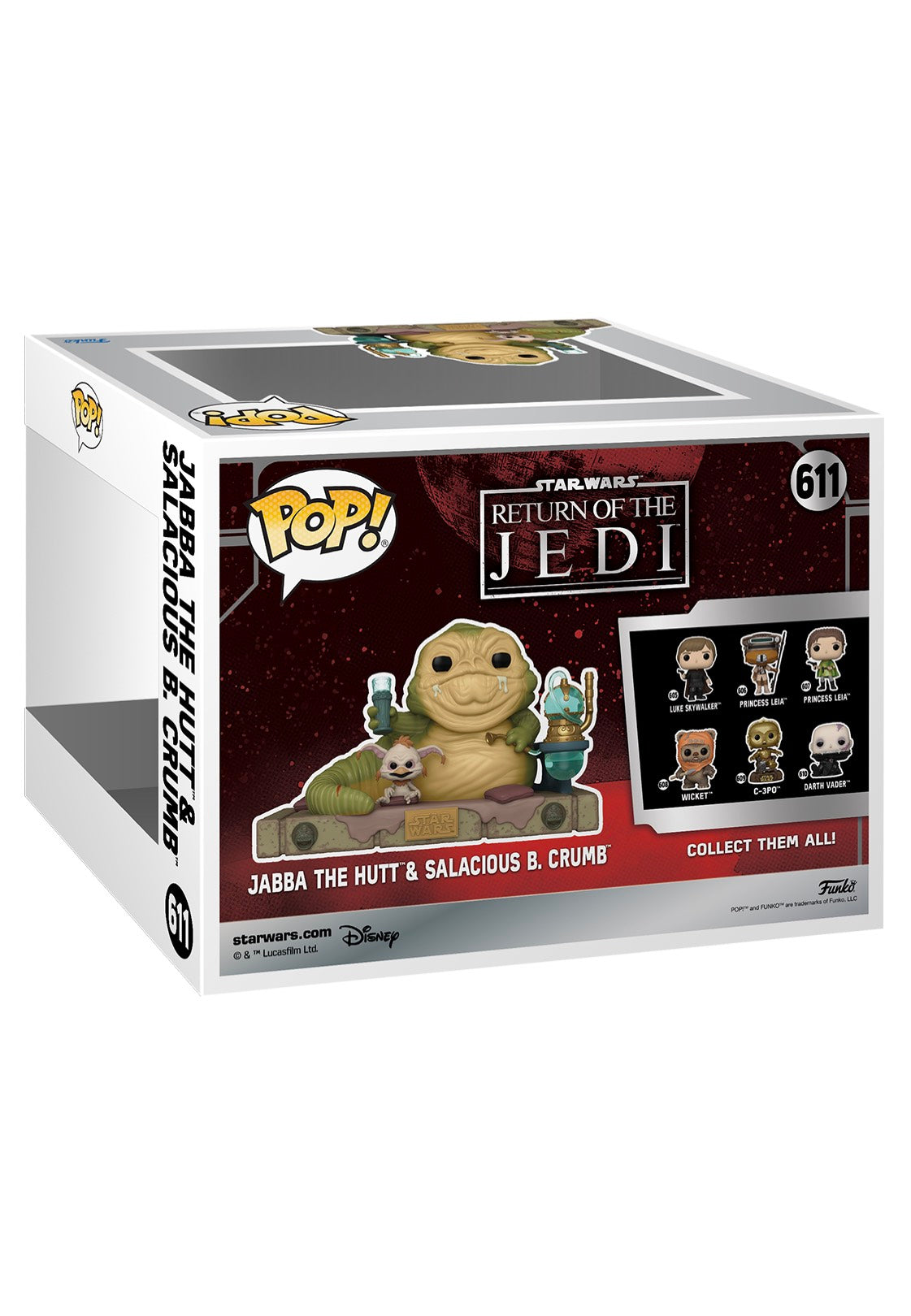 Star Wars - Return Of The Jedi 40th: Jabba w/Salacious POP! Bobble-Head - Funko Pop | Neutral-Image