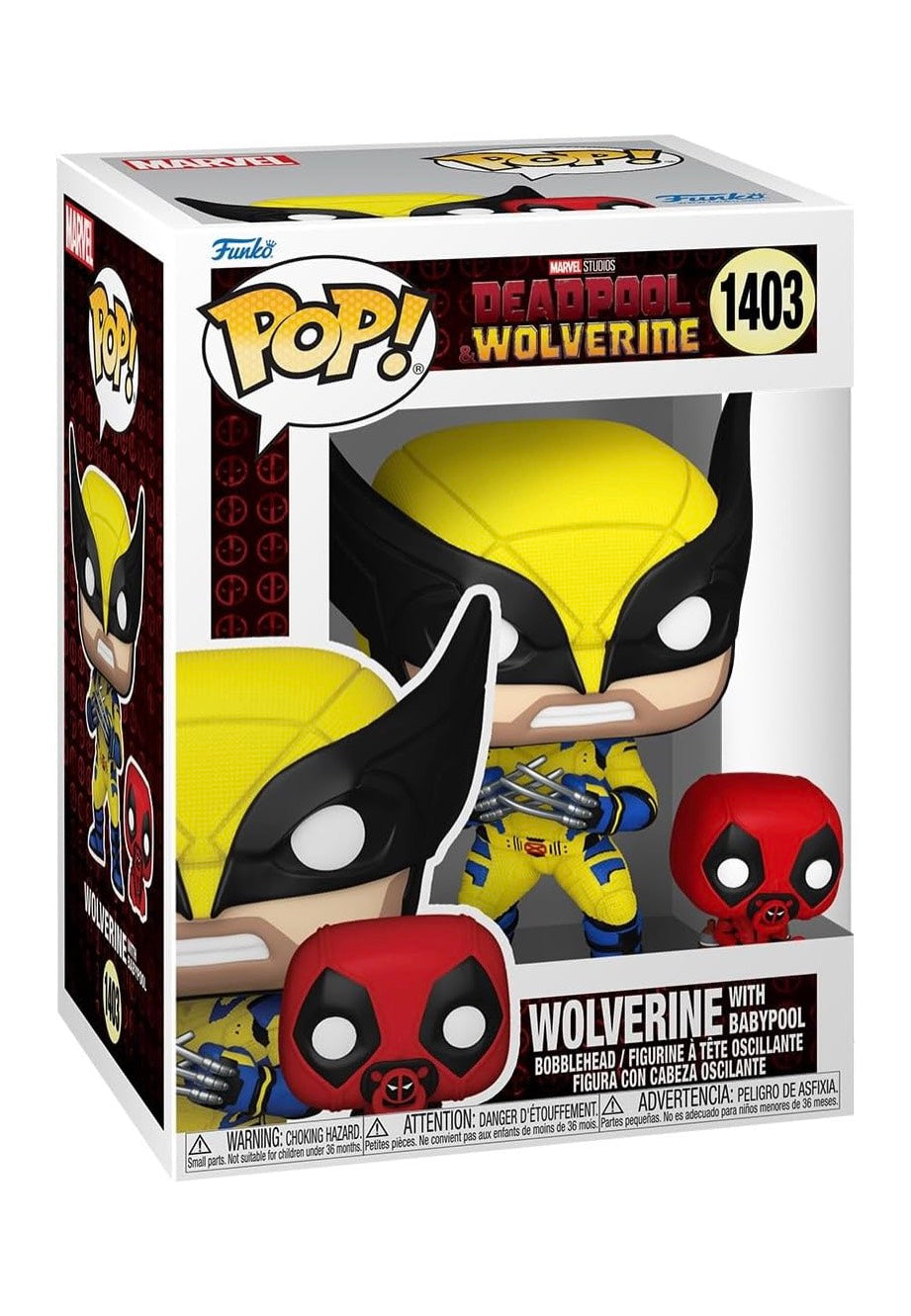 Deadpool - Deadpool 3: Wolverine w/ Babypool POP! Bobble Head - Funko Pop | Neutral-Image