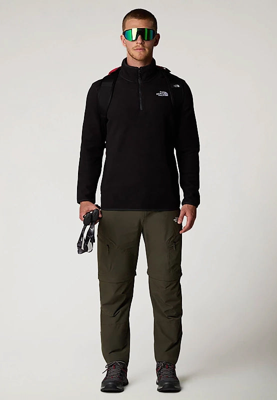 The North Face - 100 Glacier 1/4 Zip Tnf Black - Pullover | Men-Image