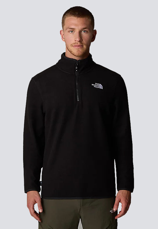 The North Face - 100 Glacier 1/4 Zip Tnf Black - Pullover | Men-Image