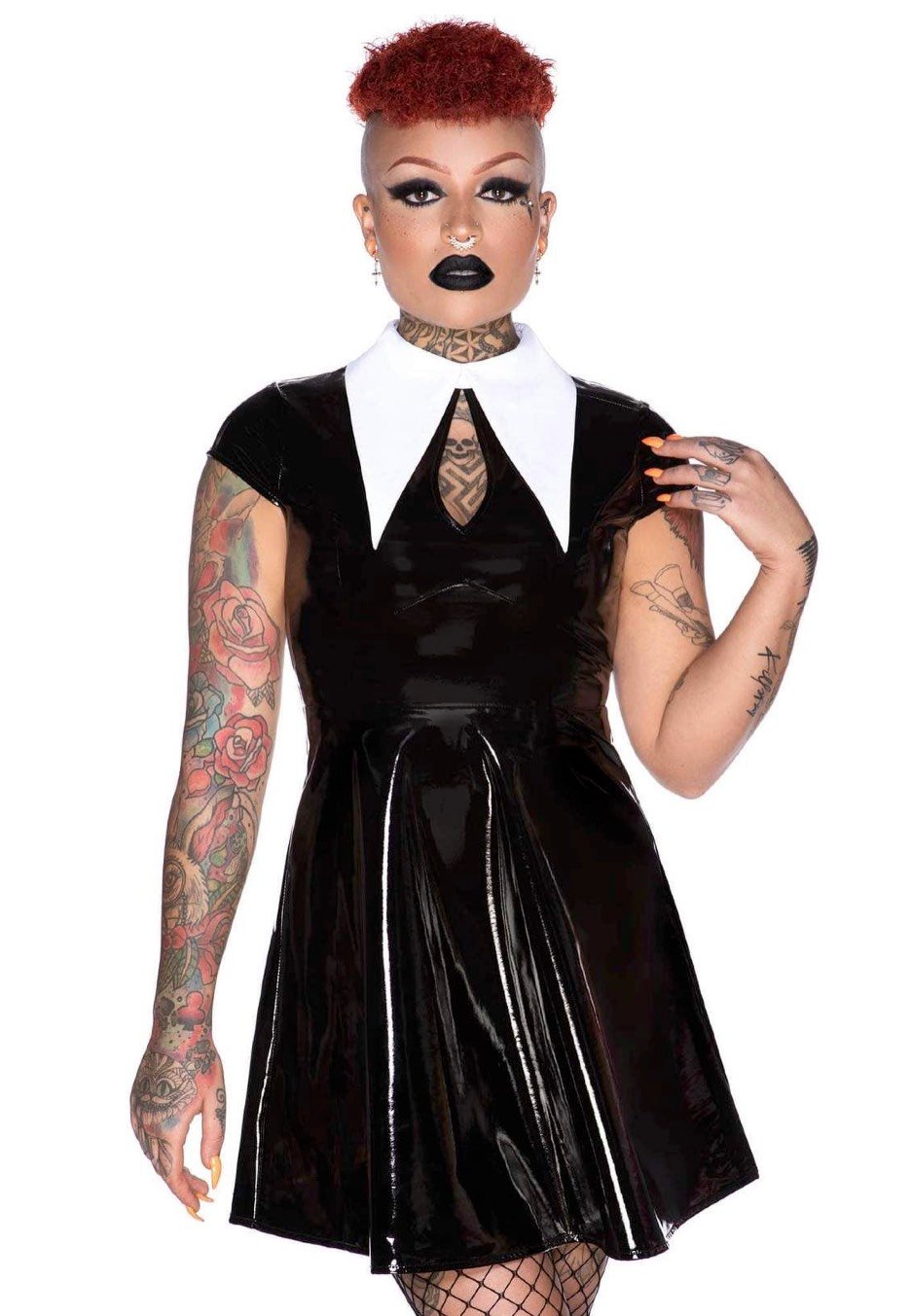 Killstar - Generation Hex Gloss Skater Black - Dress | Women-Image