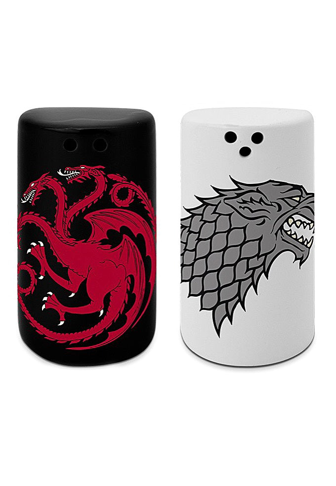 Game Of Thrones - Stark & Targaryen - Salt & Pepper Shakers