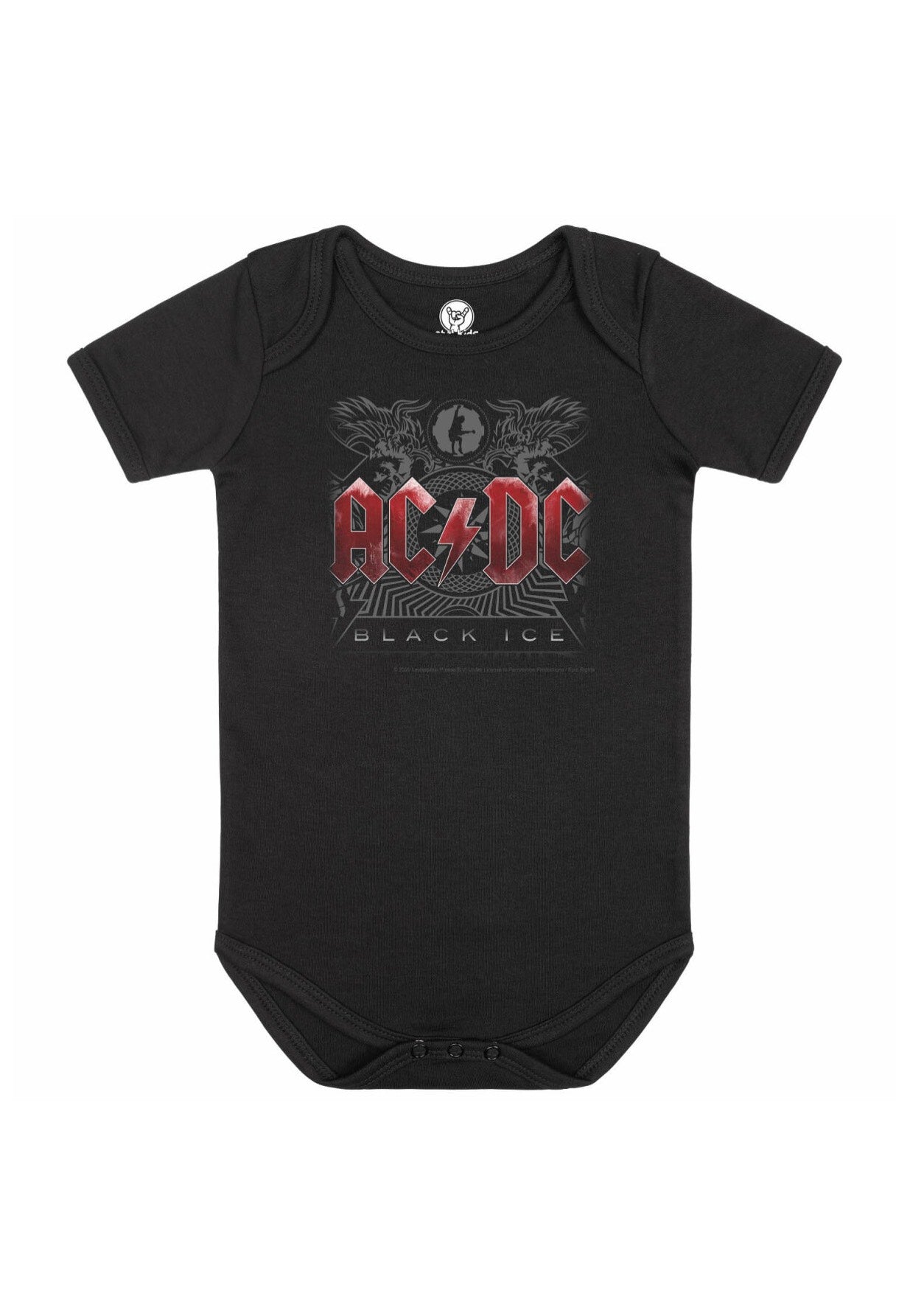 AC/DC - Black Ice Babygrow Black/White - Bodysuit | Neutral-Image