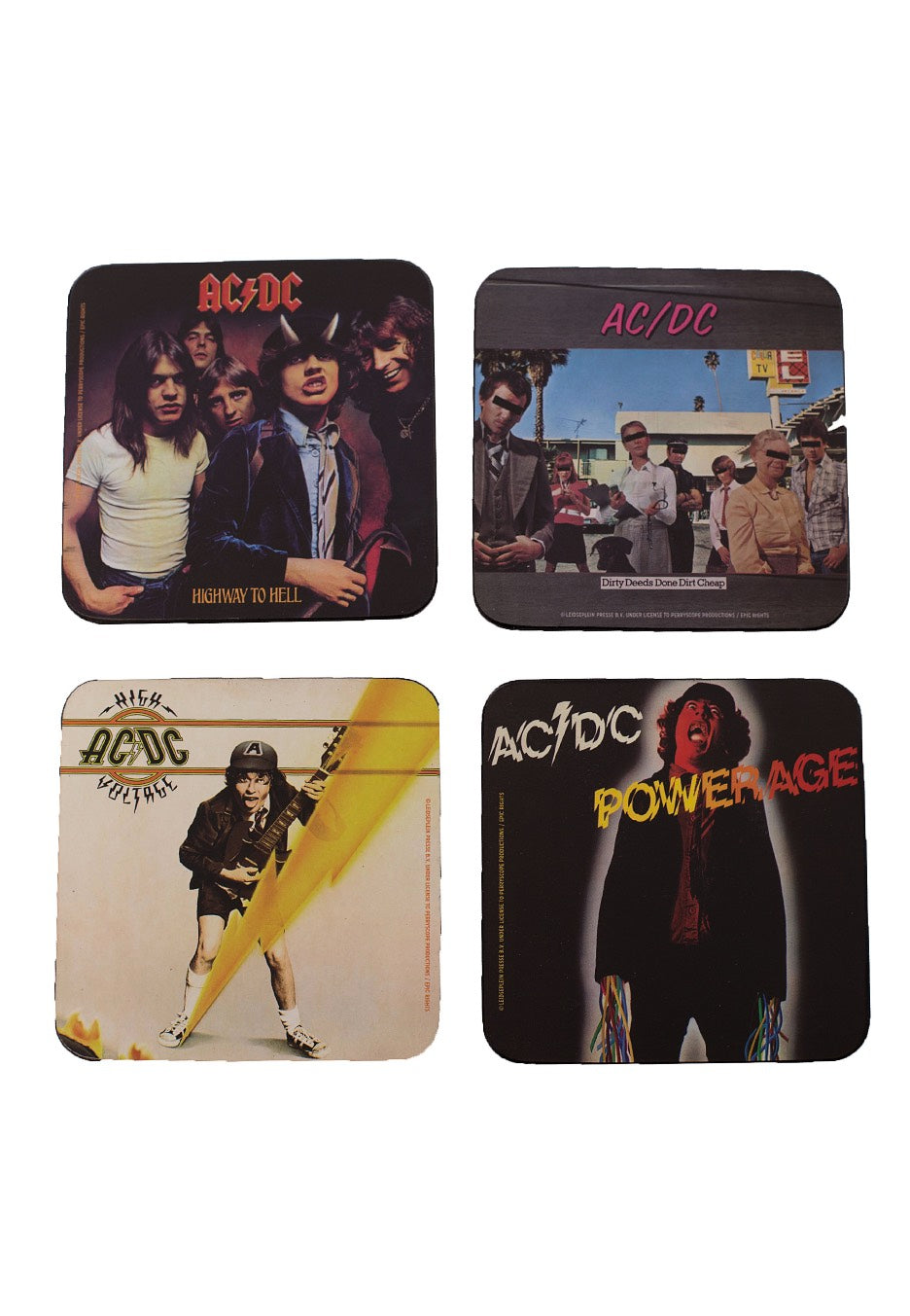 AC/DC - 4 Pack - Coaster | Neutral-Image