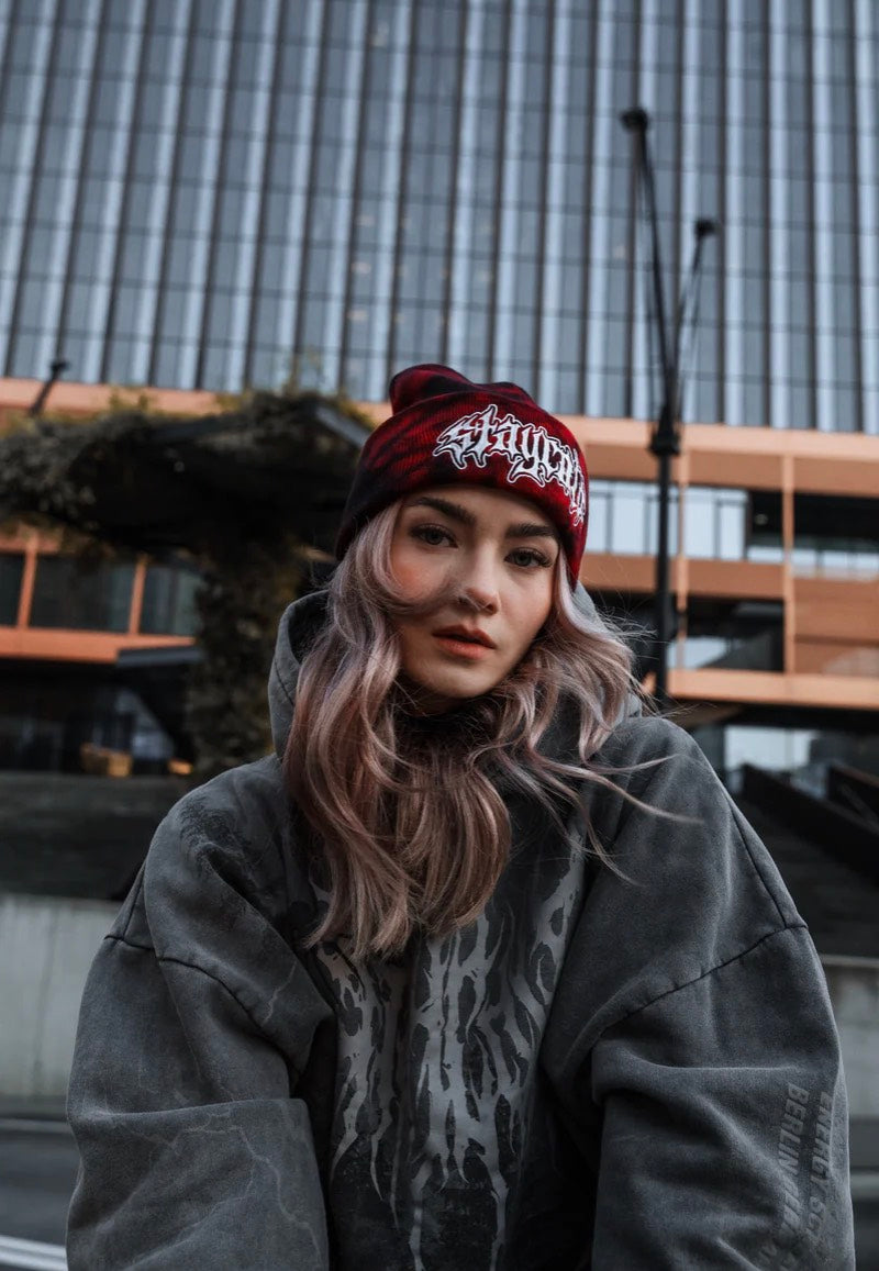 Stay Cold Apparel - Acid Rain Red - Beanie | Neutral-Image