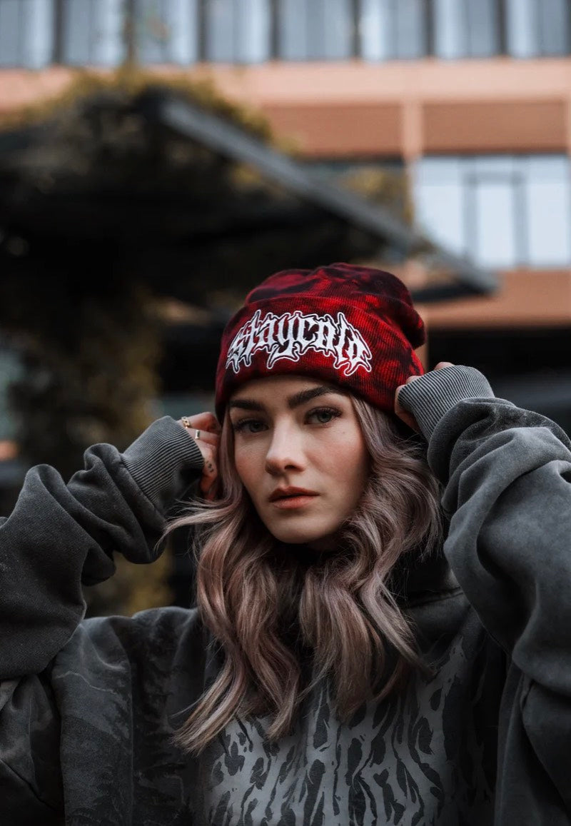 Stay Cold Apparel - Acid Rain Red - Beanie | Neutral-Image