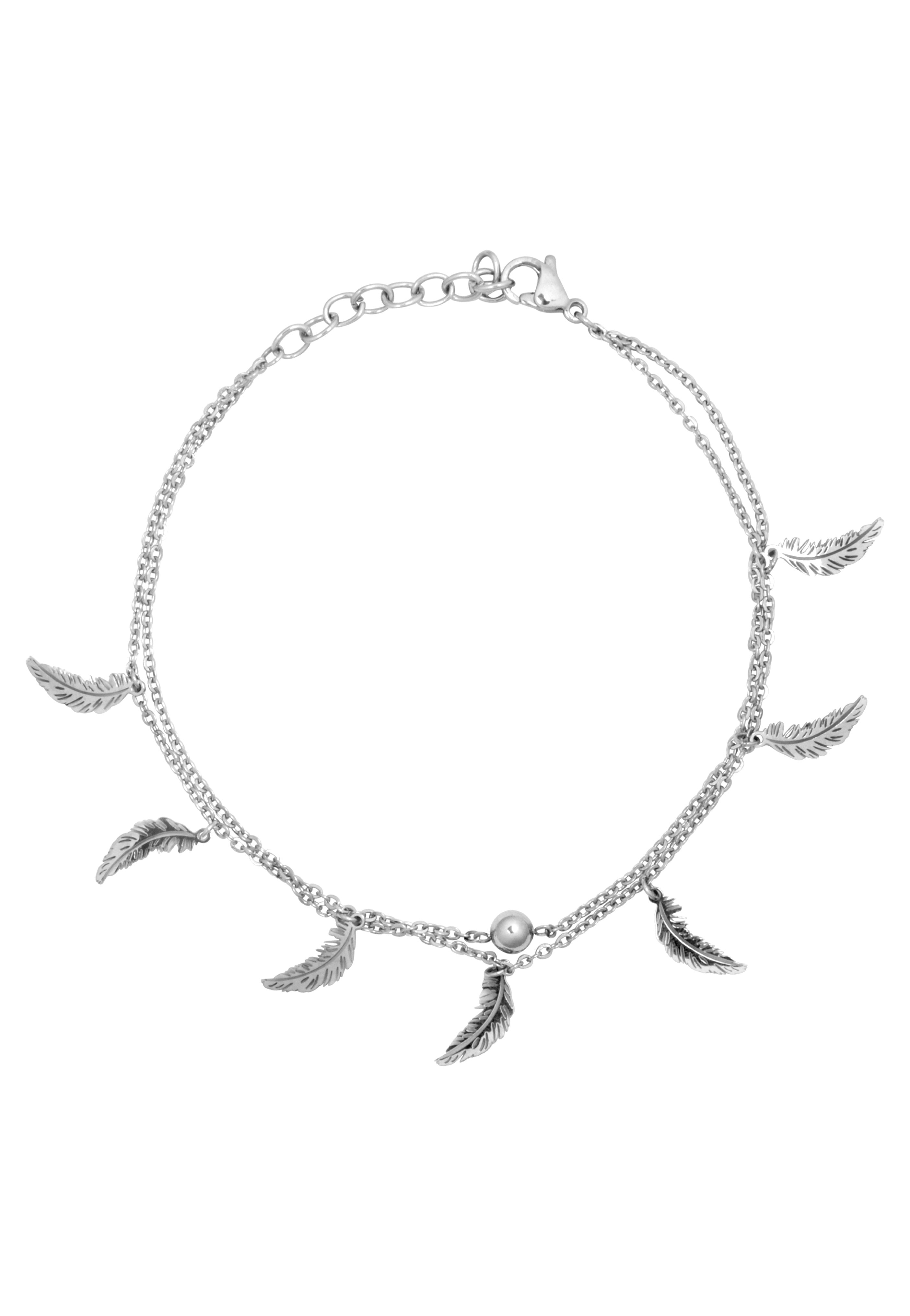 Wildcat - Feathers Multilayer Silver - Ankle Chain | Neutral-Image