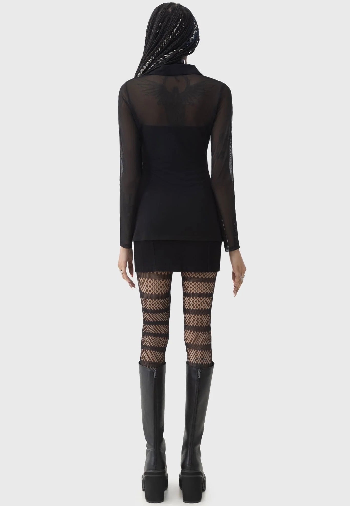 Killstar x Kihilist - After The After Mesh Black - Blouse | Women-Image