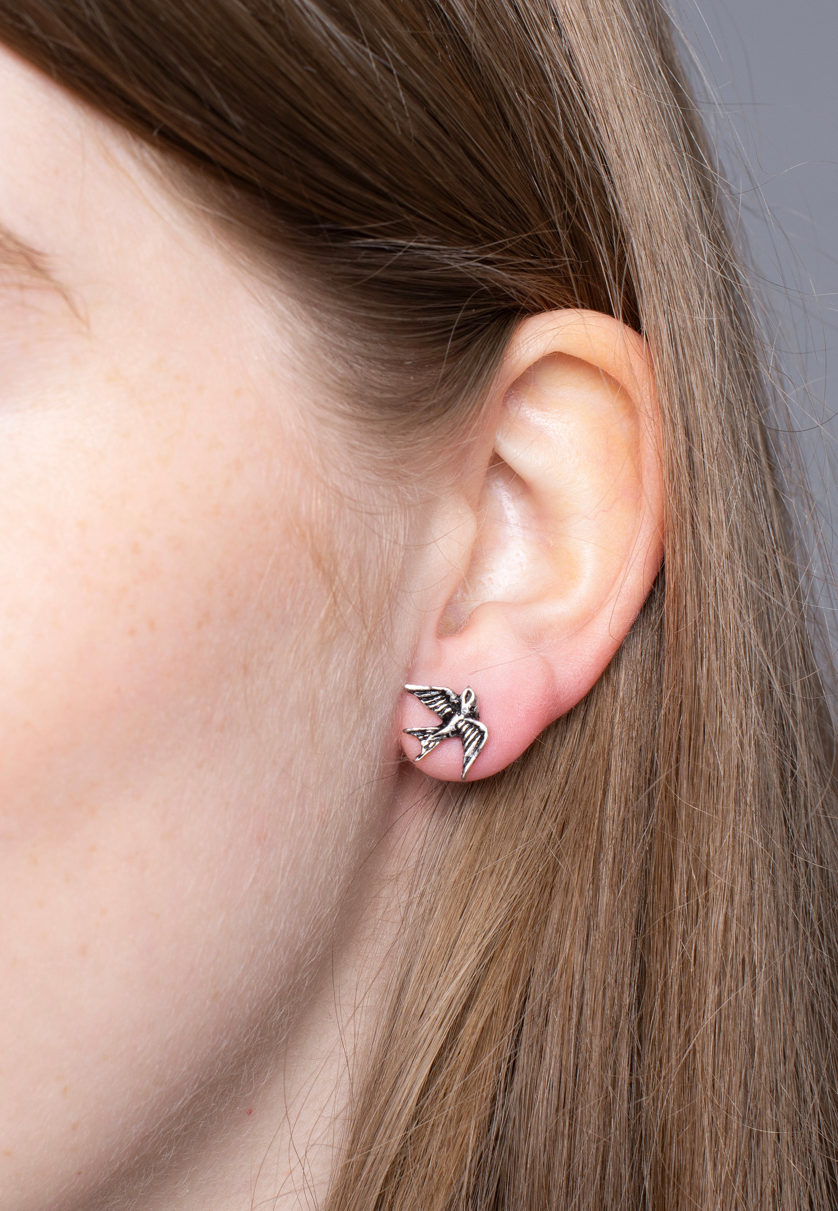 Alchemy England - Swallows Silver - Earrings | Neutral-Image