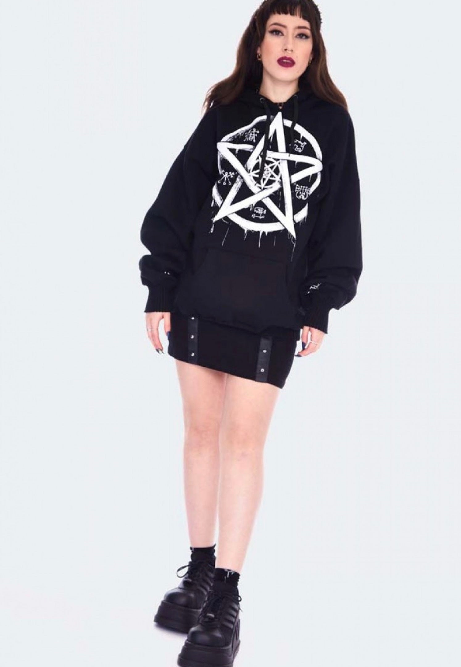 Jawbreaker - All Seeing Spirit Printed Oversized Black - Hoodie | Women-Image