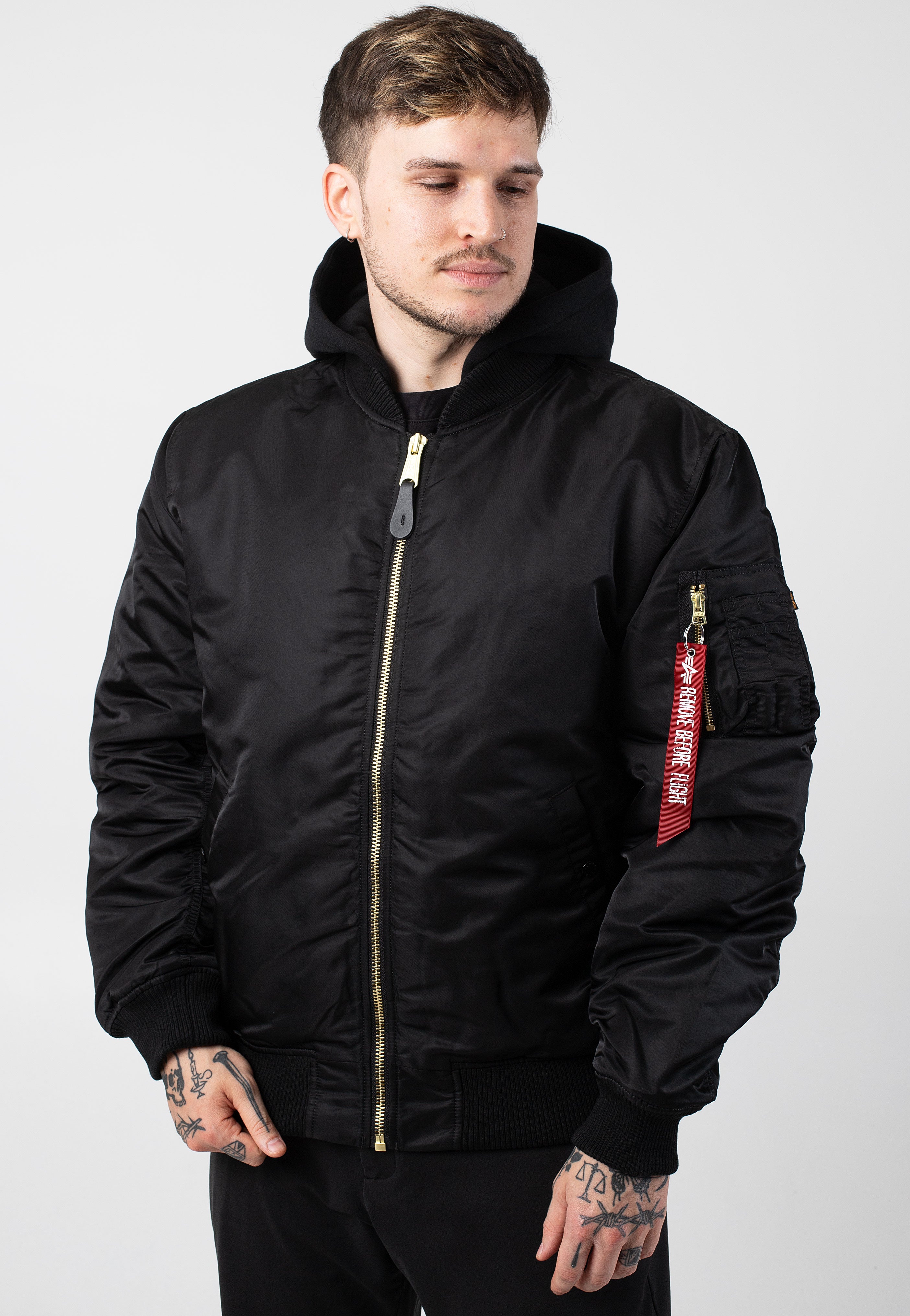 Alpha Industries - MA 1 ZH Back EMB Black - Jacket | Men-Image