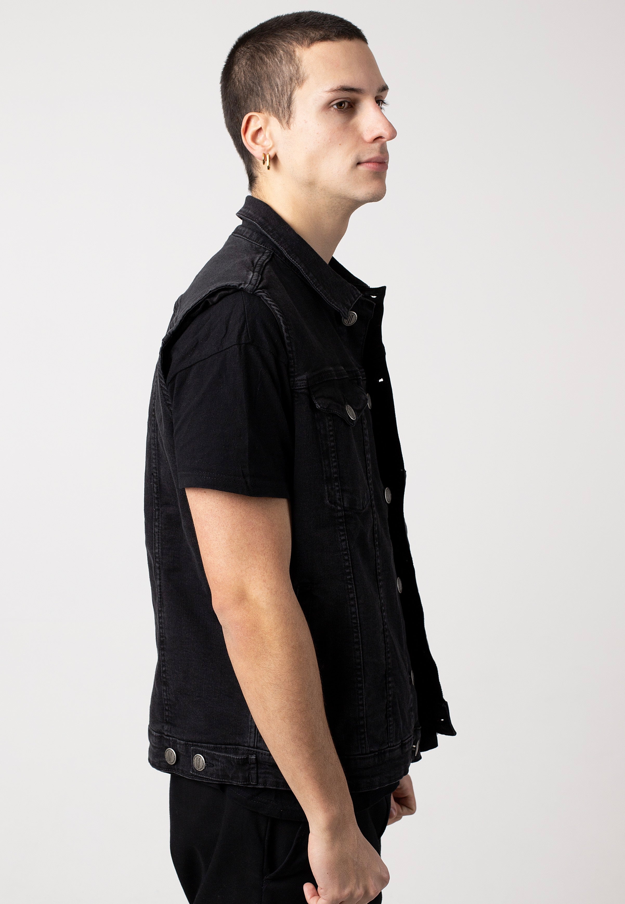 Ironnail - Neil Denim Black - Jeans Vest | Men-Image