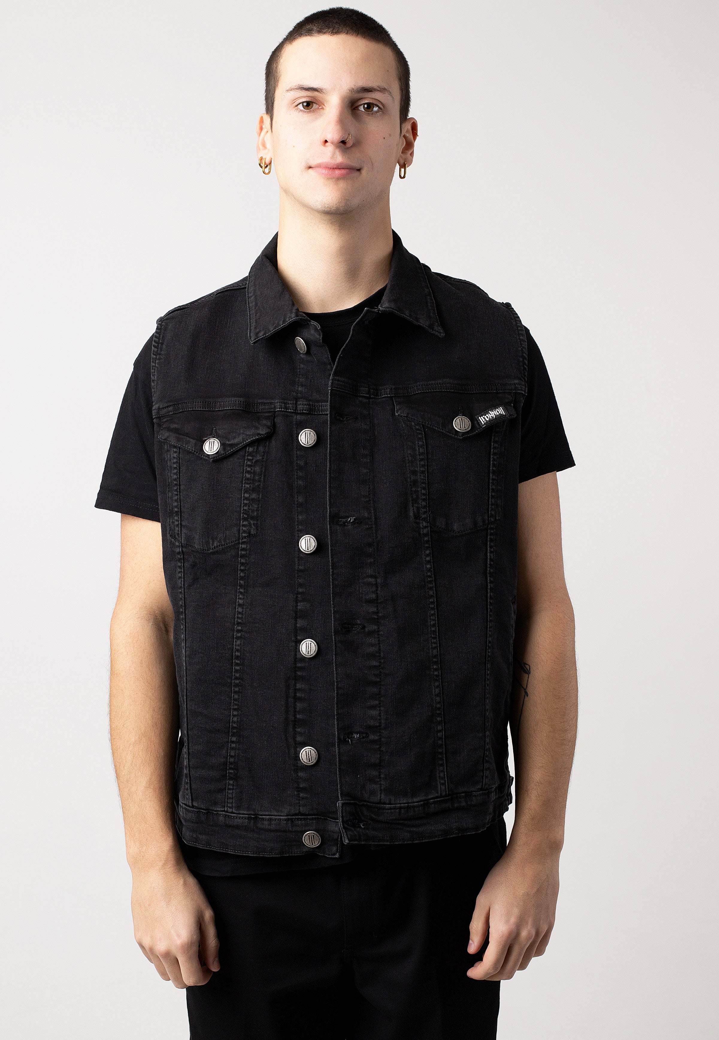 Ironnail - Neil Denim Black - Jeans Vest | Men-Image