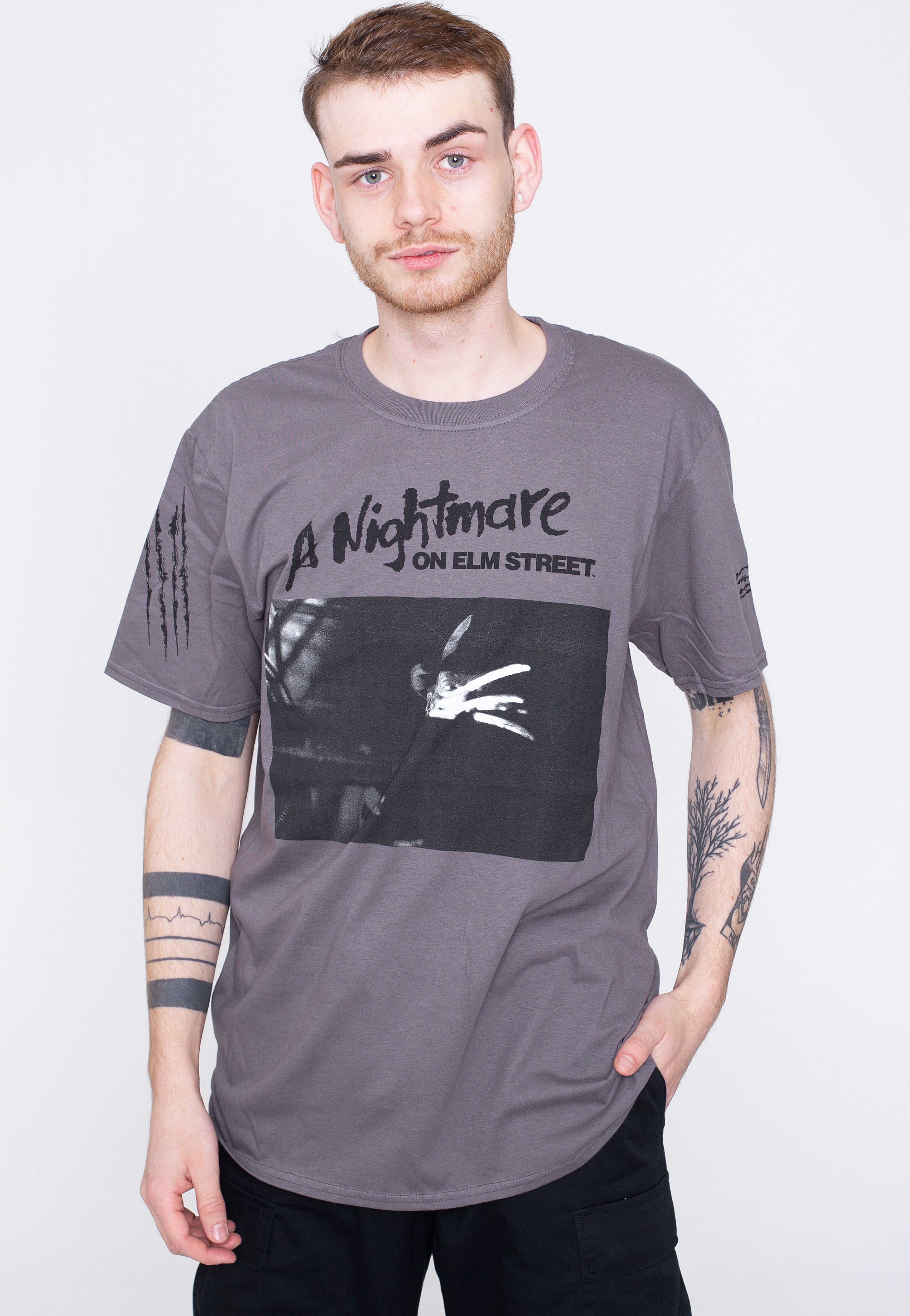 A Nightmare On Elm Street - Sleeve Scratch Grey - T-Shirt | Men-Image