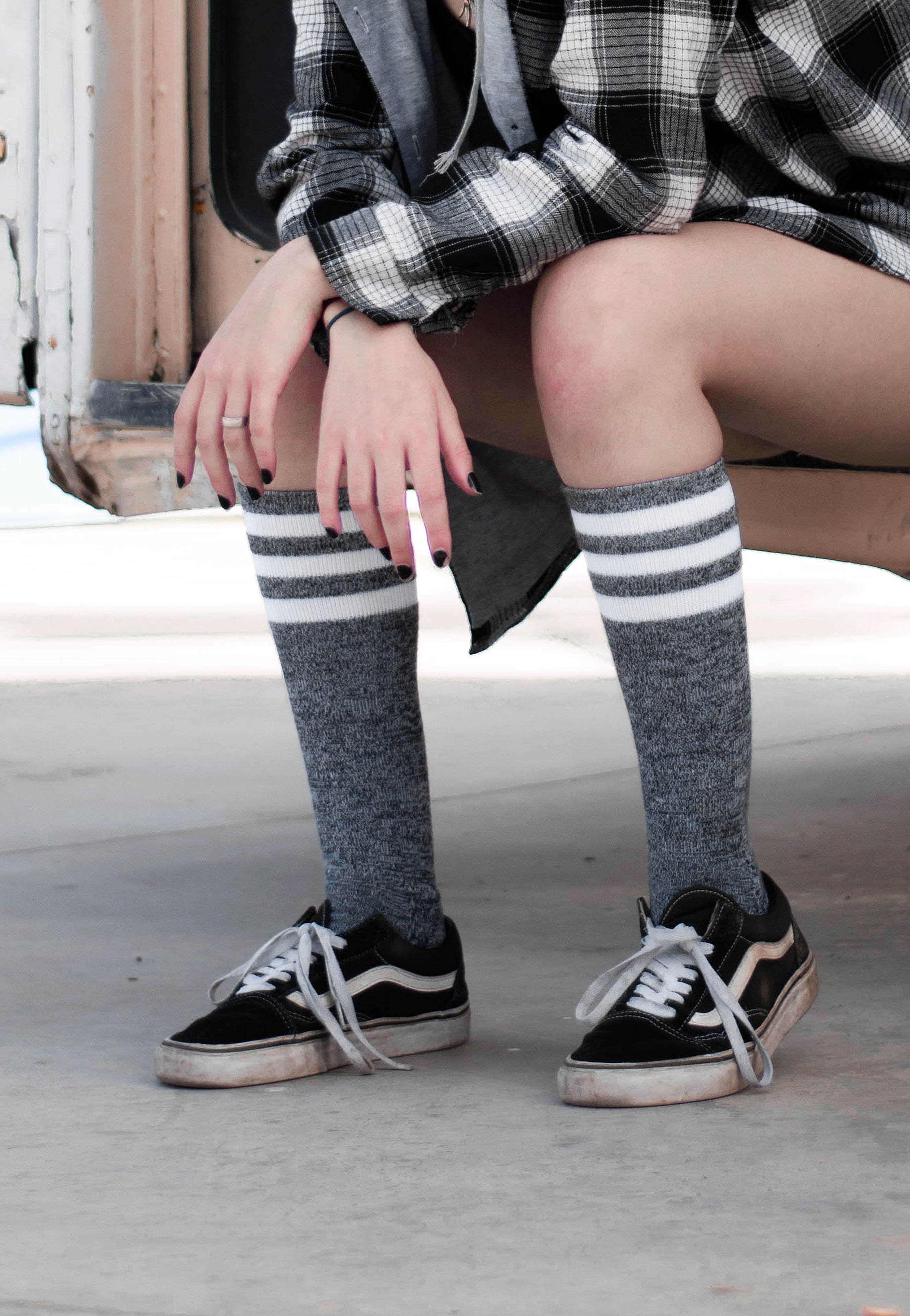 American Socks - White Noise Knee High - Socks | Neutral-Image