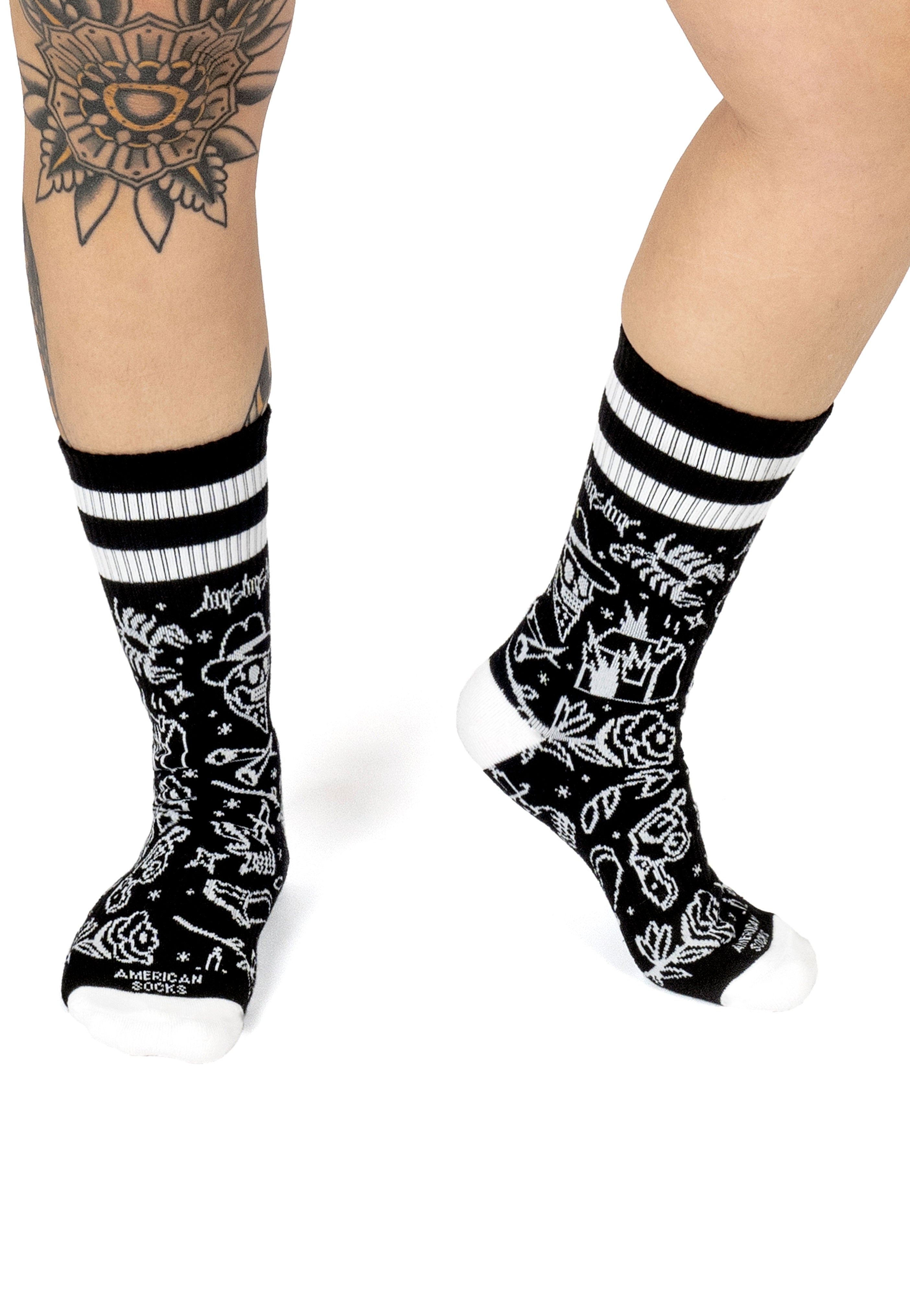 American Socks - Cowboy Mid High Black - Socks | Neutral-Image