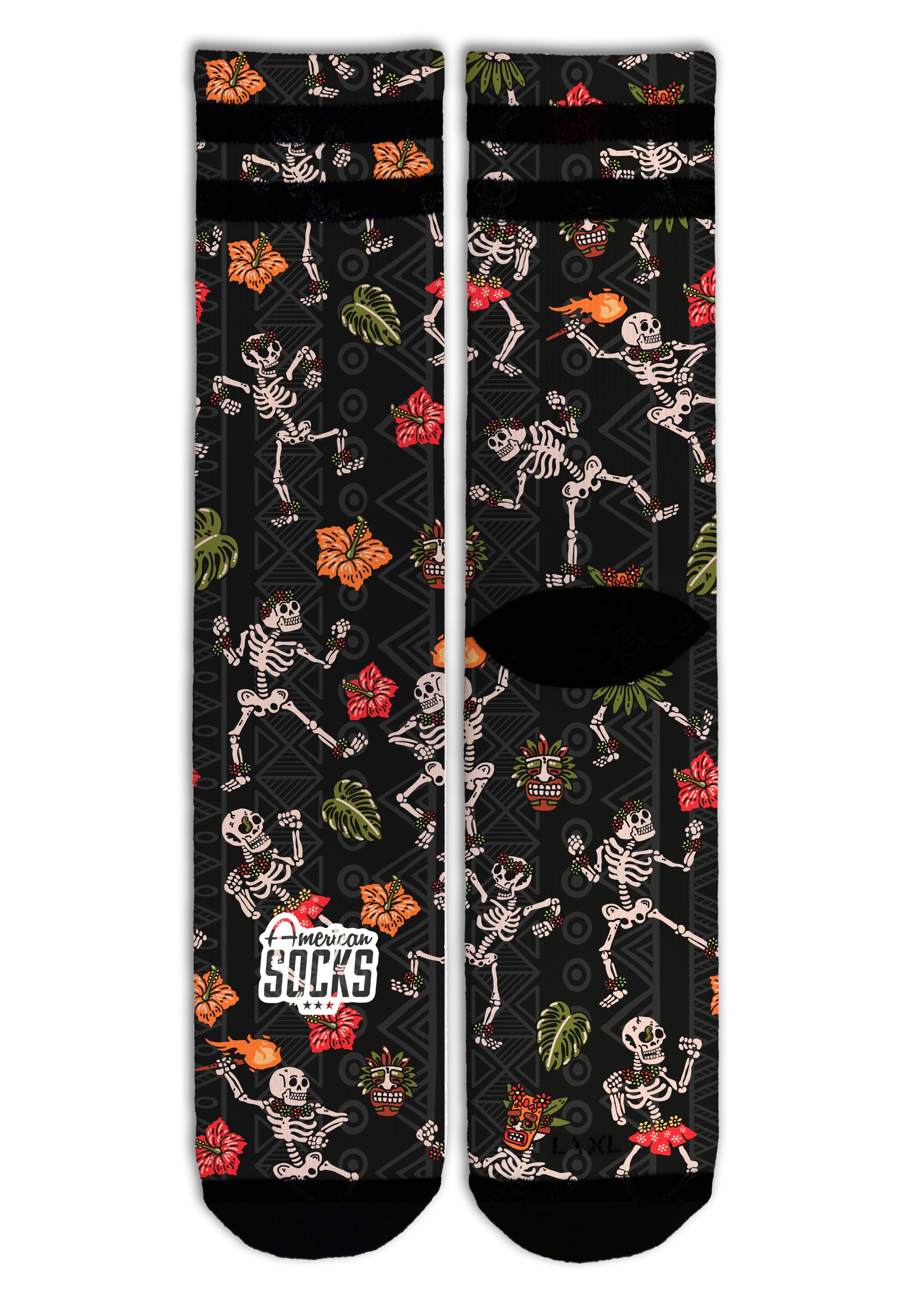 American Socks - Dancing Skeletons Mid High Black - Socks | Neutral-Image