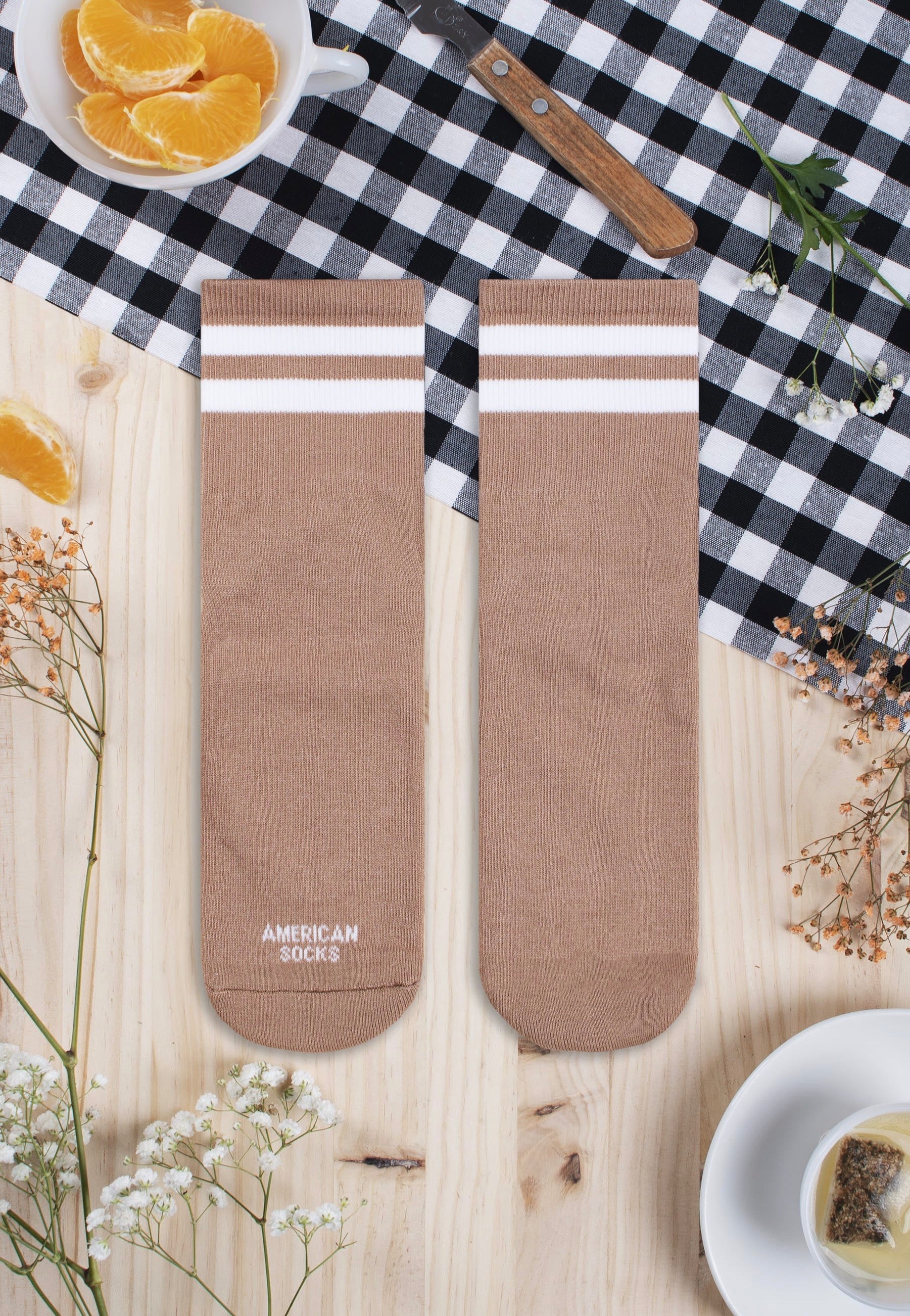 American Socks - Cinnamon Ankle High - Socks | Neutral-Image