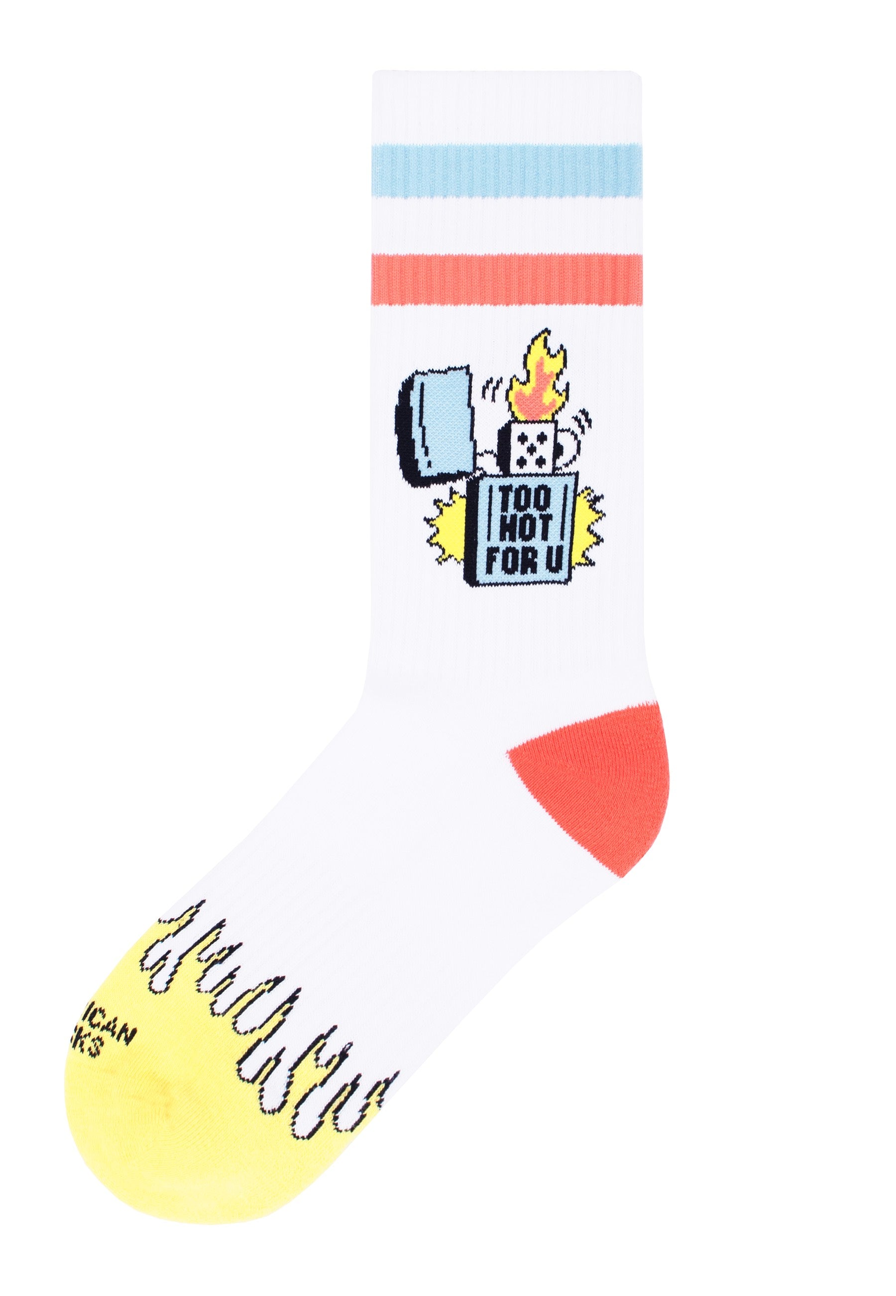 American Socks - 2 Hot 4 You Mid High White - Socks | Neutral-Image