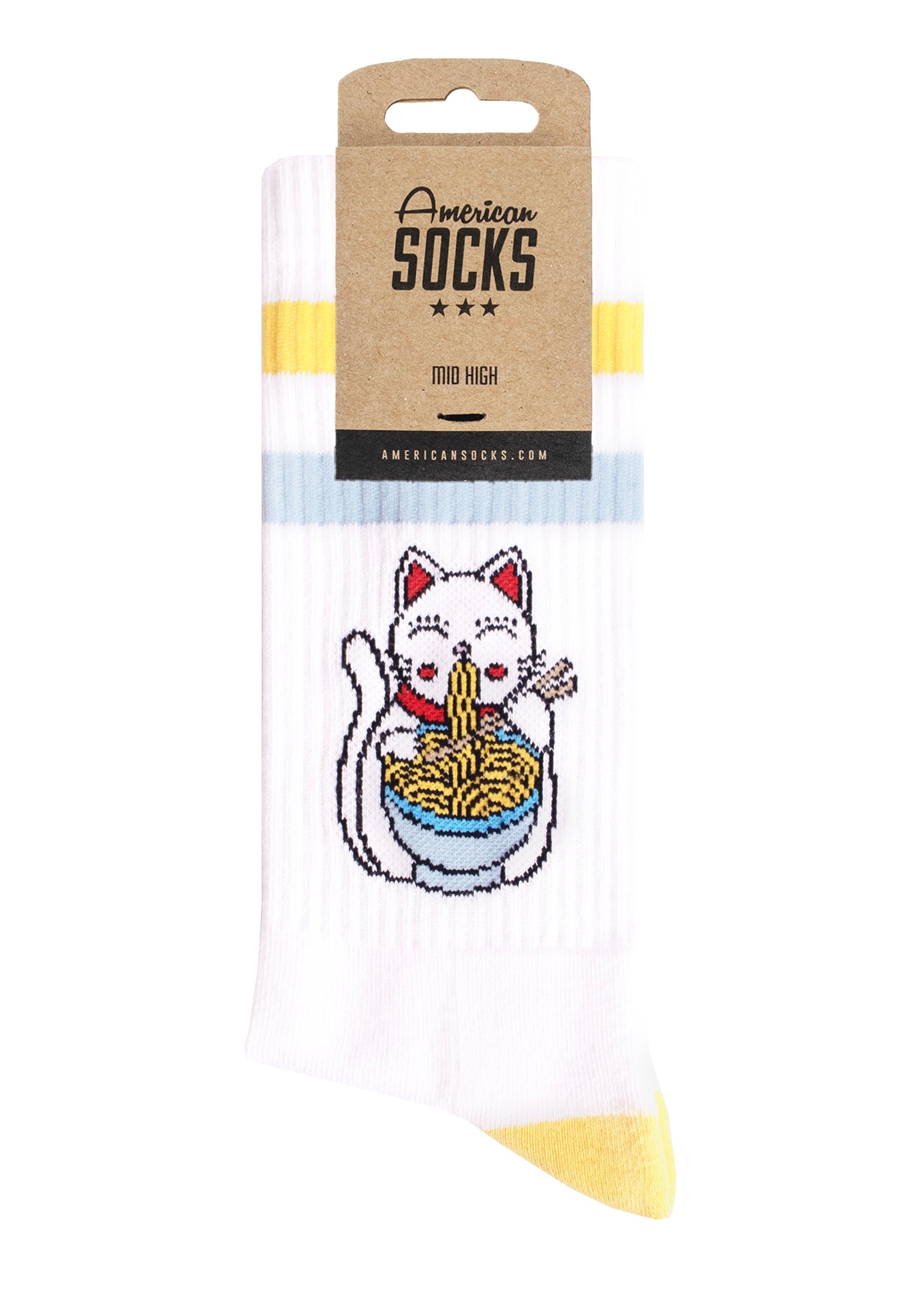 American Socks - Neko Mid High White - Socks | Neutral-Image