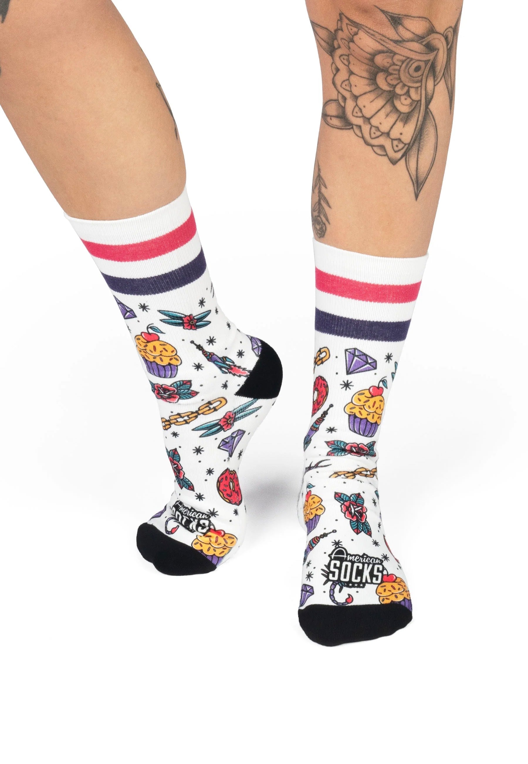 American Socks - Cupcake Mid High White - Socks | Neutral-Image