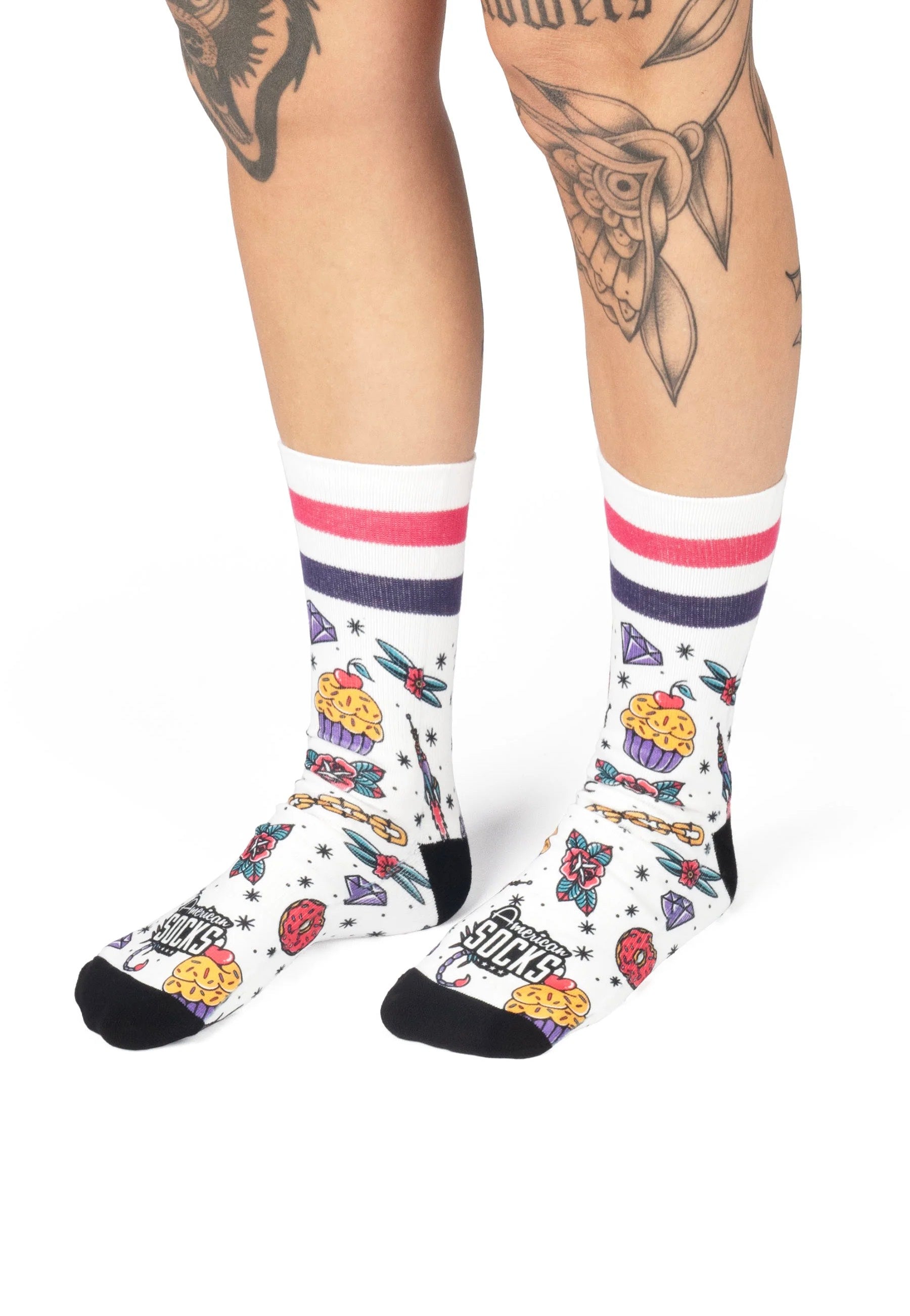 American Socks - Cupcake Mid High White - Socks | Neutral-Image