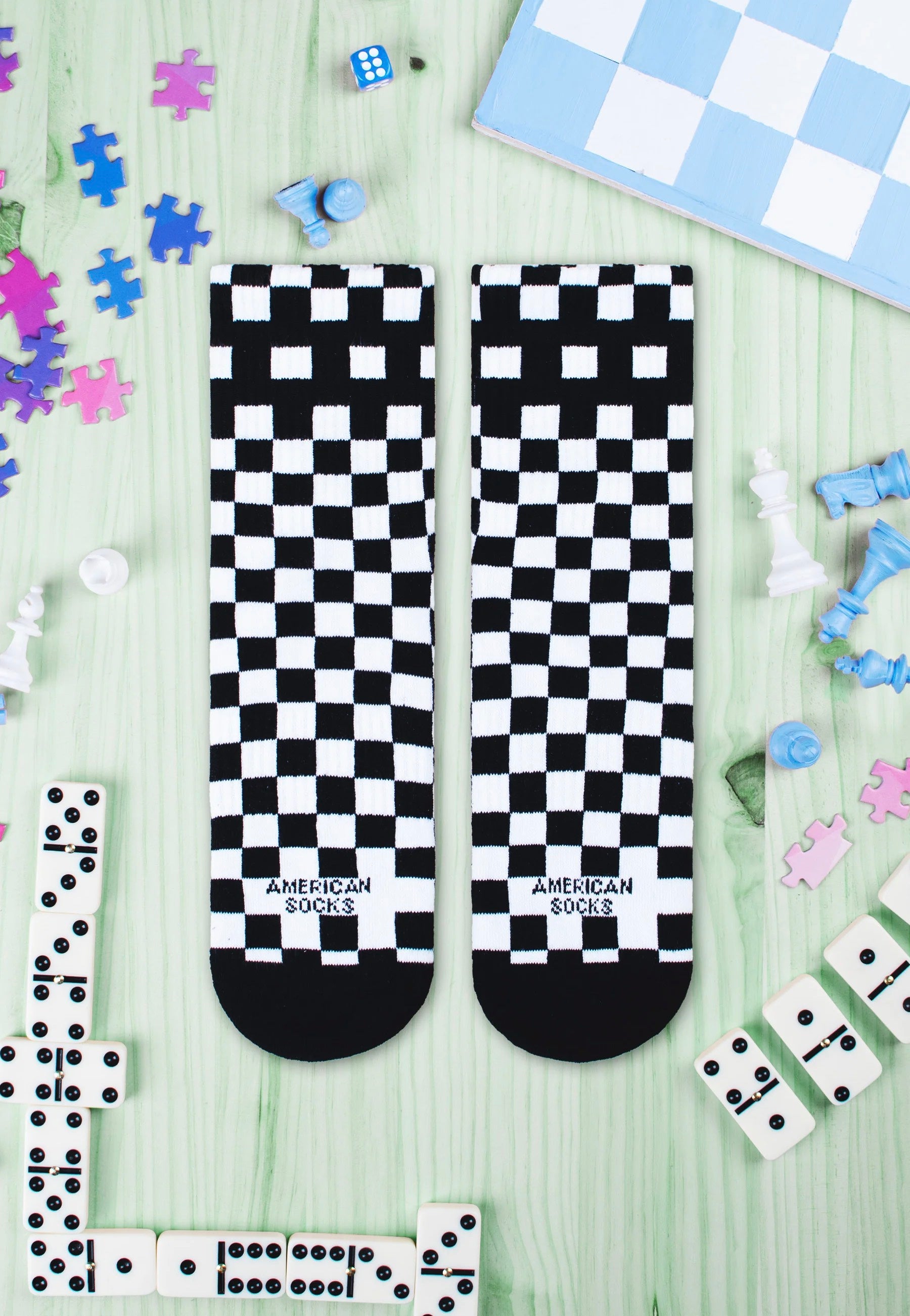 American Socks - Checkerboard Ankle High Black/White - Socks | Neutral-Image