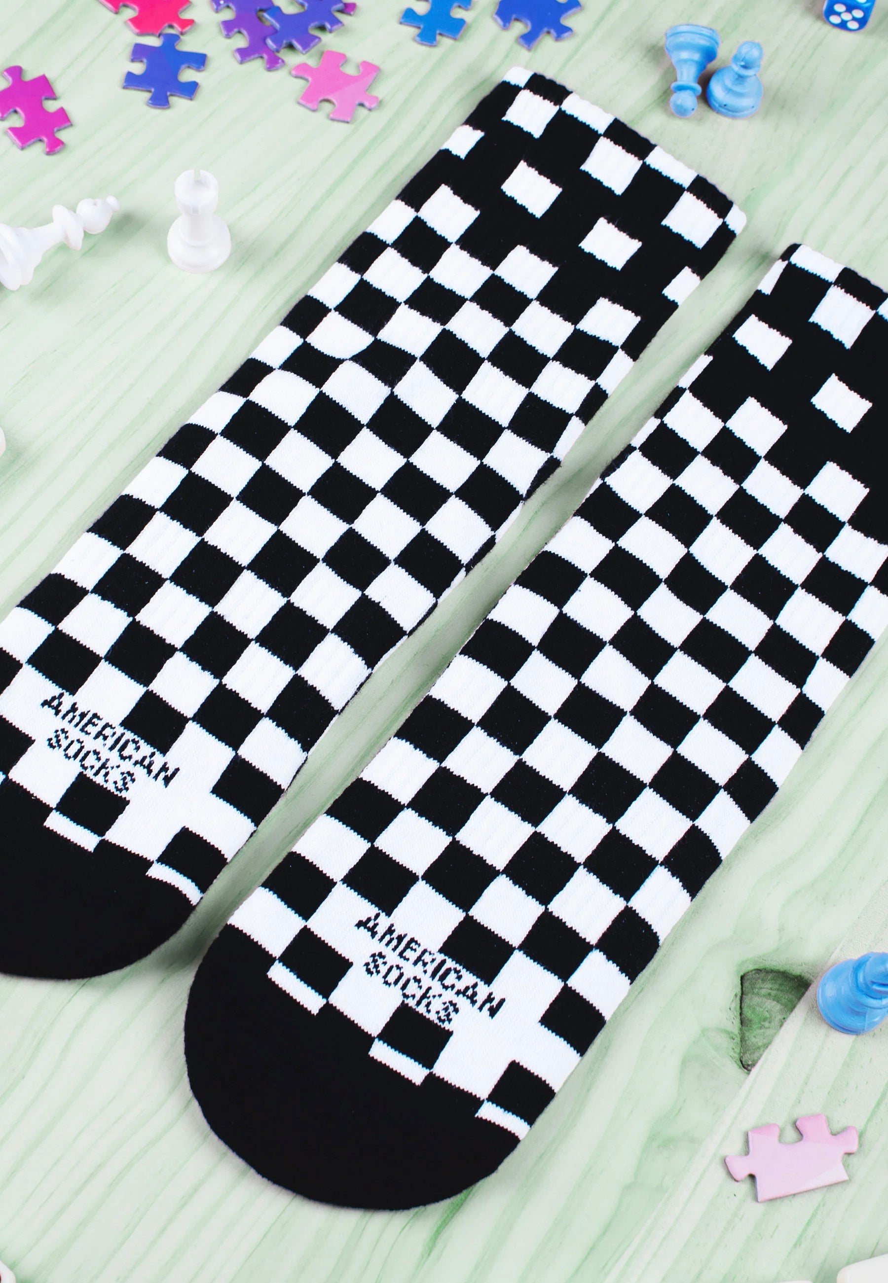 American Socks - Checkerboard Ankle High Black/White - Socks | Neutral-Image