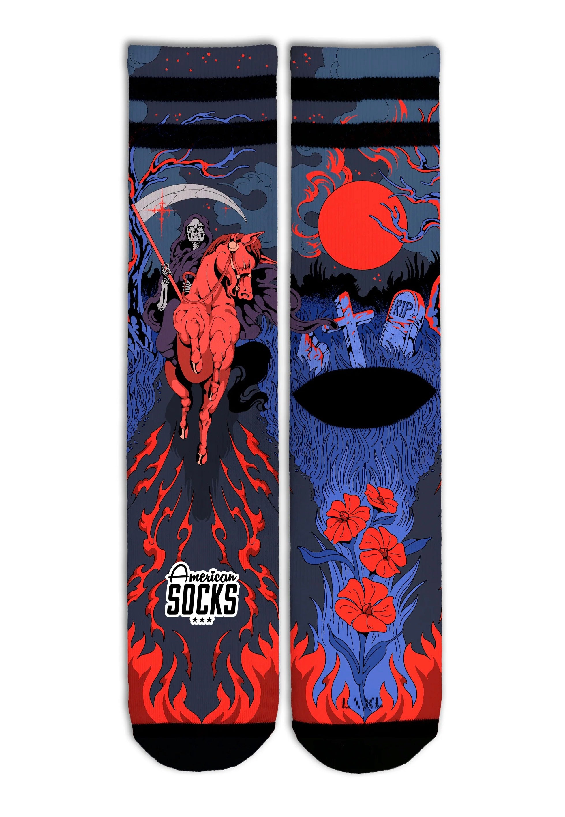 American Socks - Reaper Mid High Black - Socks | Neutral-Image