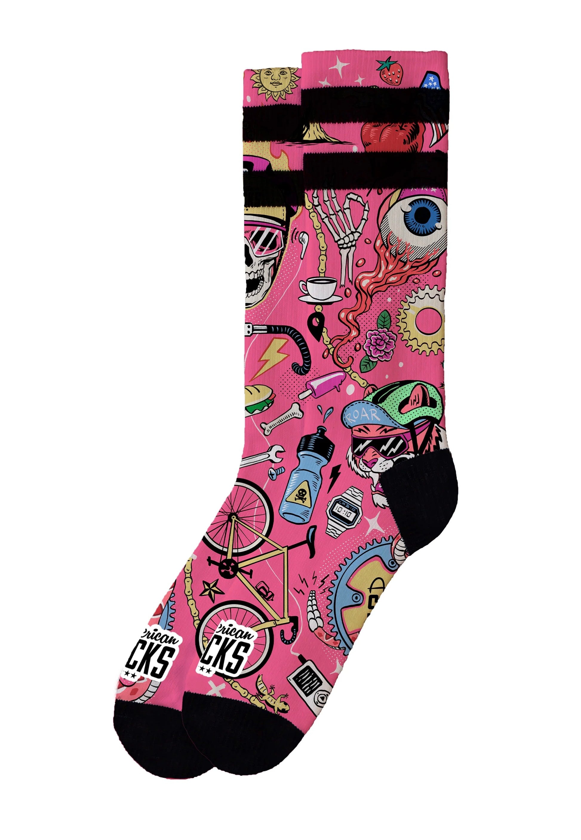 American Socks - Cycling Beast Mid High Pink - Socks | Neutral-Image