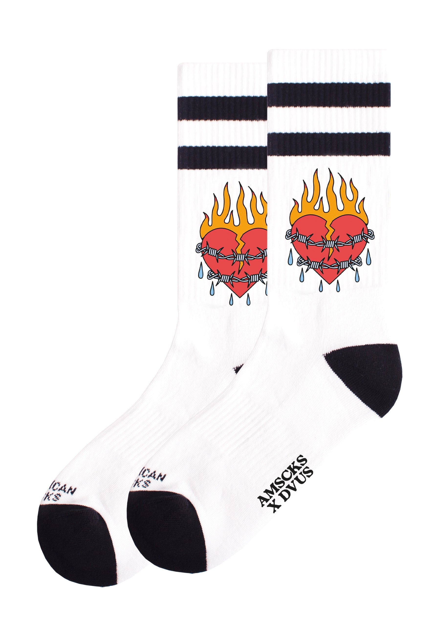 American Socks - United Hearts Mid High White - Socks | Neutral-Image