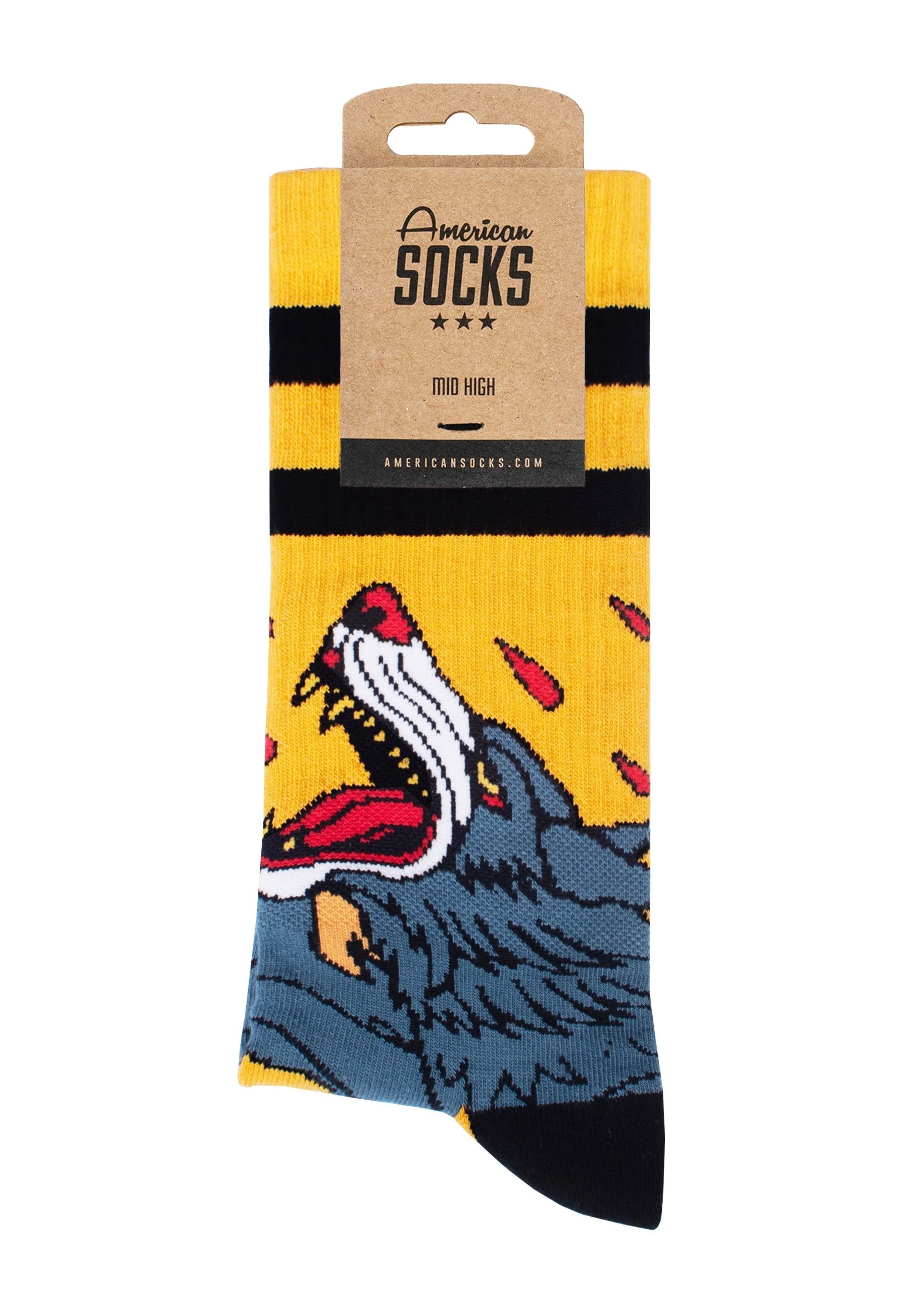 American Socks - Wolfpack Mid High Yellow - Socks | Neutral-Image